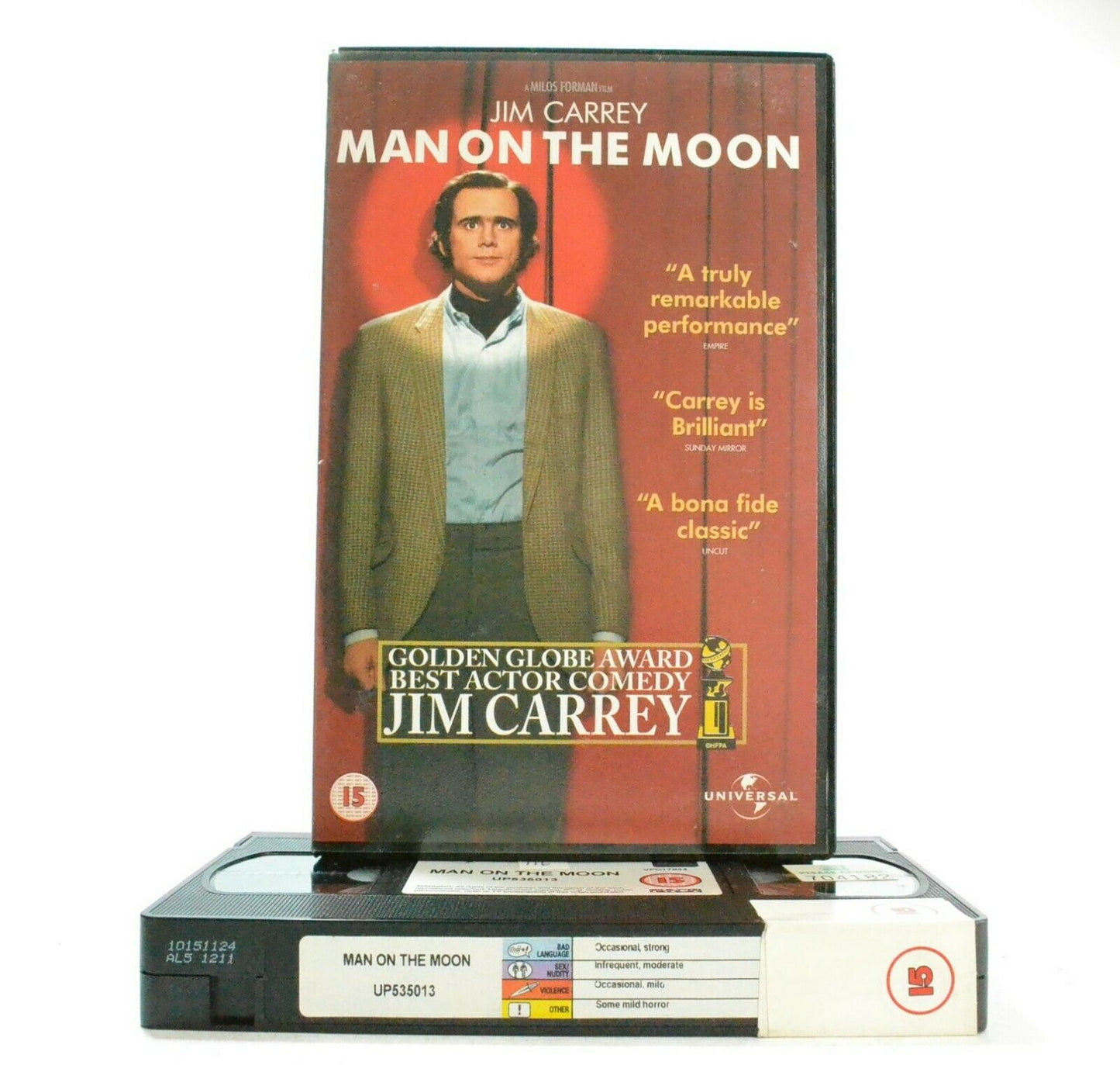 Man On The Moon: A M.Forman Film - Comedy/Drama - Large Box - J.Carrey - Pal VHS-
