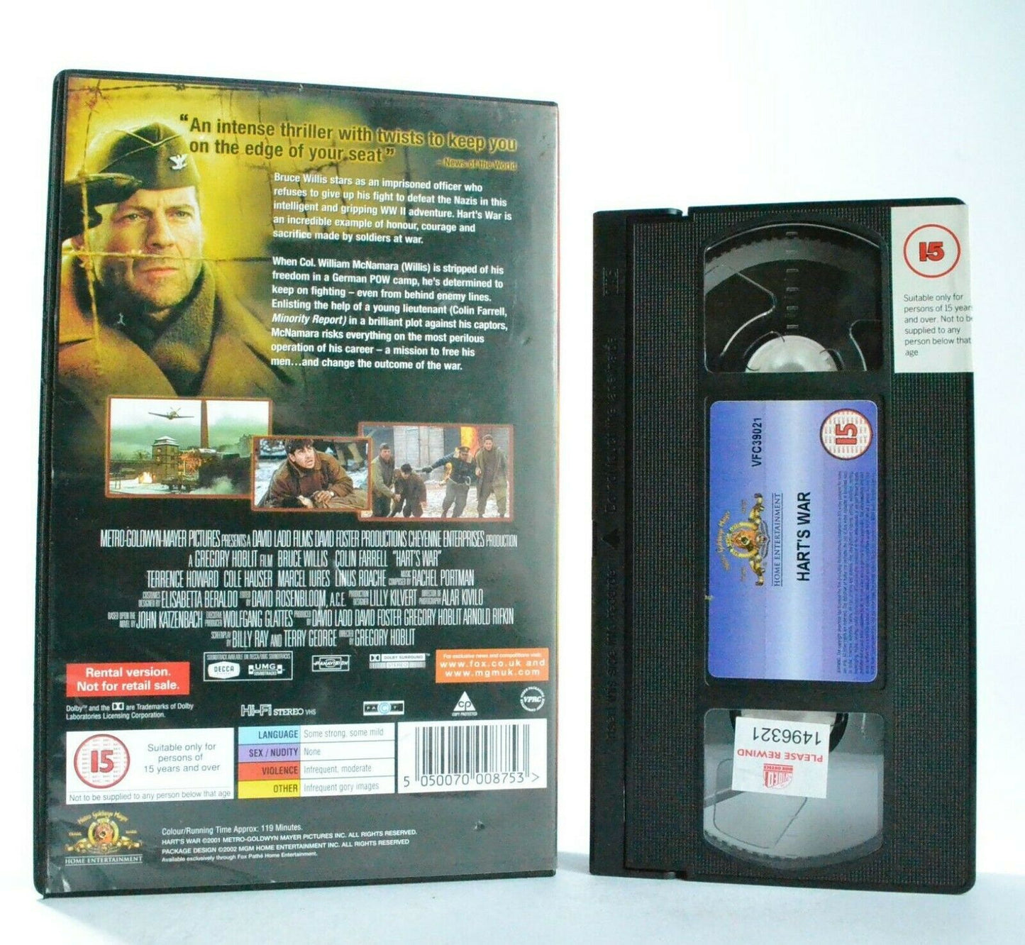 Hart's War: B.Willis/C.Farrell - War Drama (2001) - Large Box - Ex-Rental - VHS-