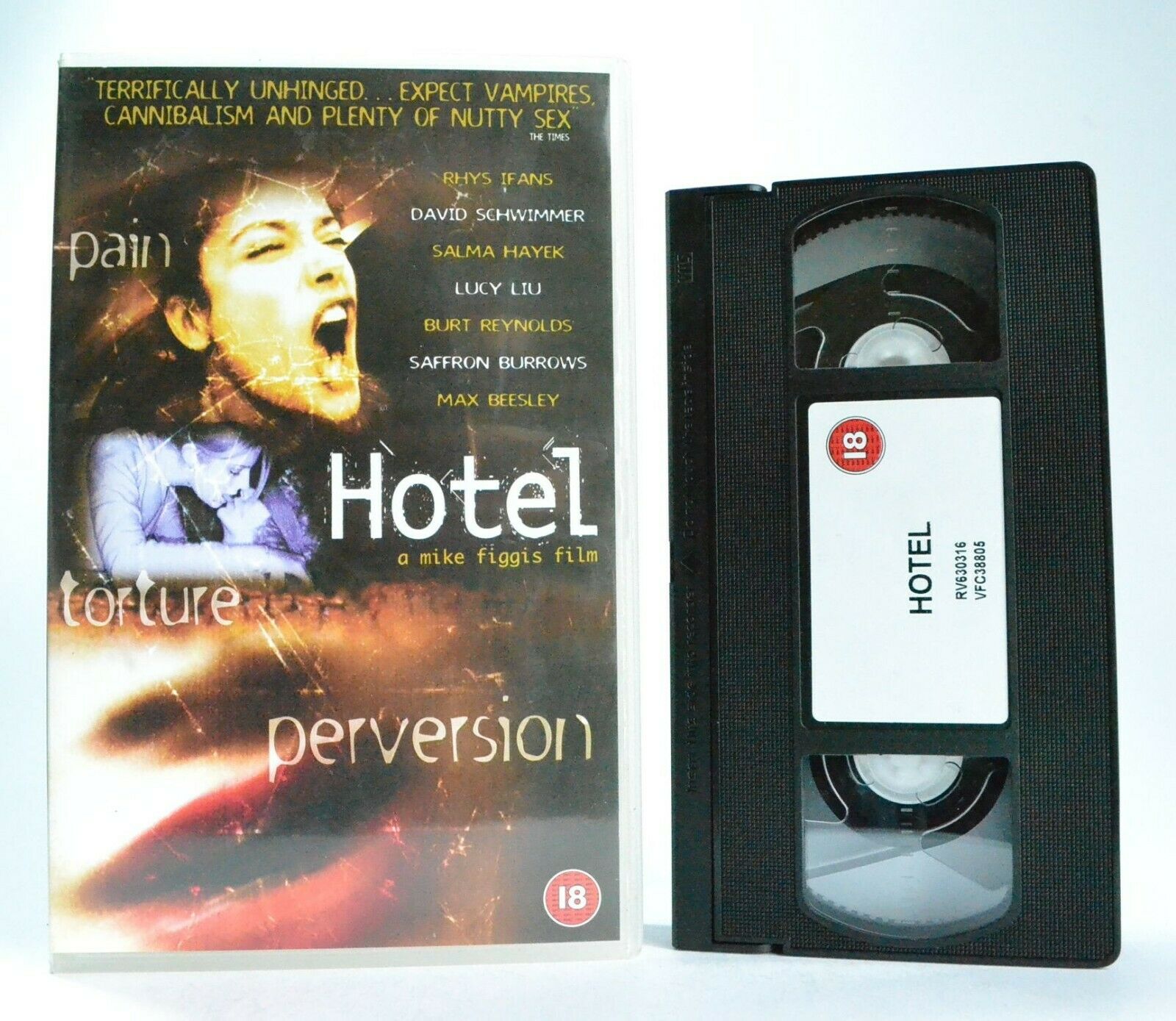 Hotel: Experimental Comedy Thriller - Large Box - S.Hayek/B.Reynolds - Pal VHS-