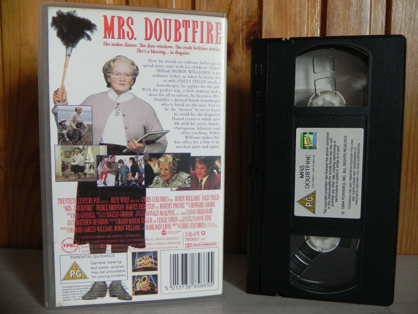 Mrs. Doubtfire - Fox Video - Transgender - Comedy - Robin Williams - Pal VHS-