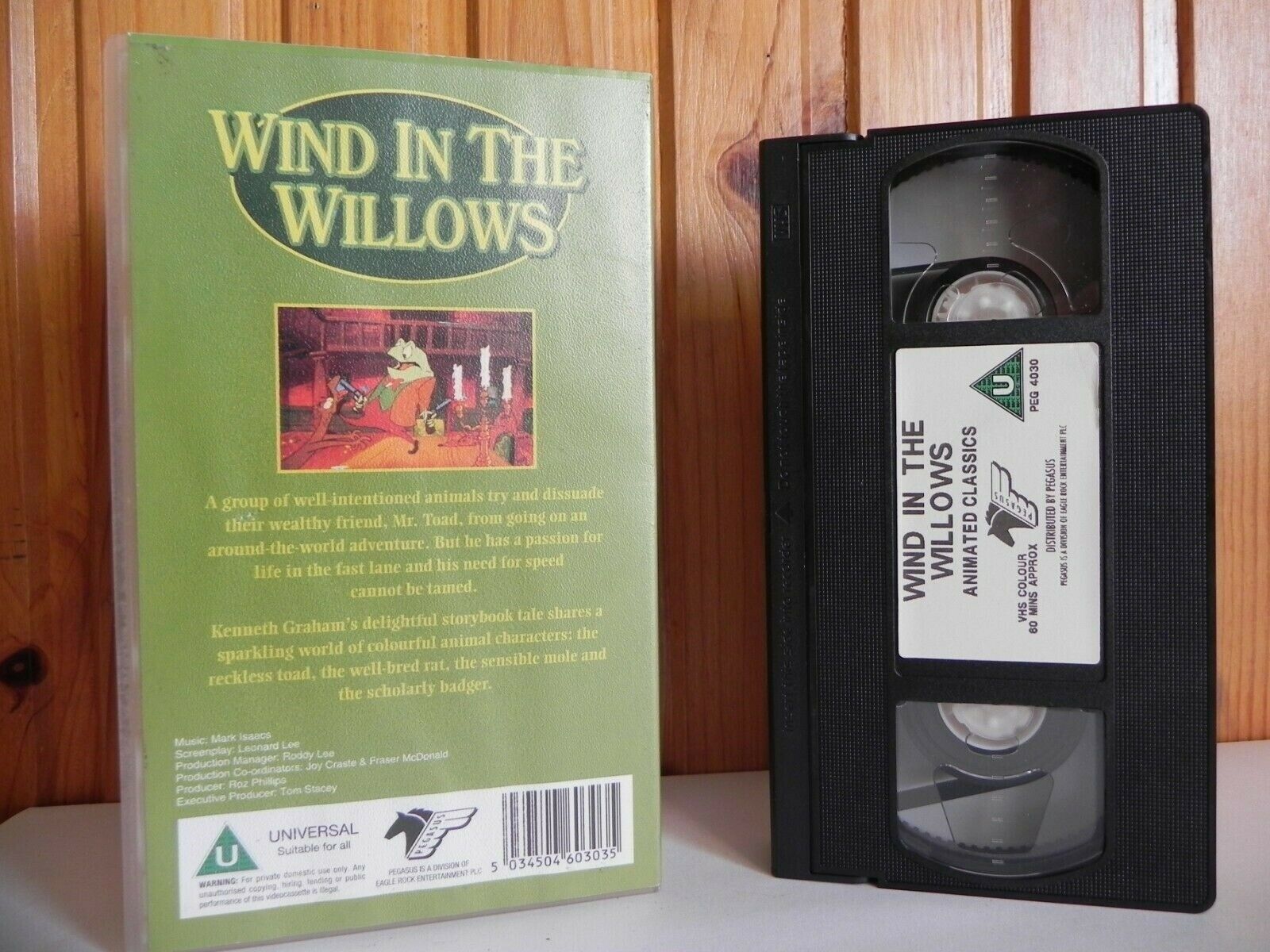 Wind In The Willows - Animated Classics - Colourful Animal Characters - Pal VHS-