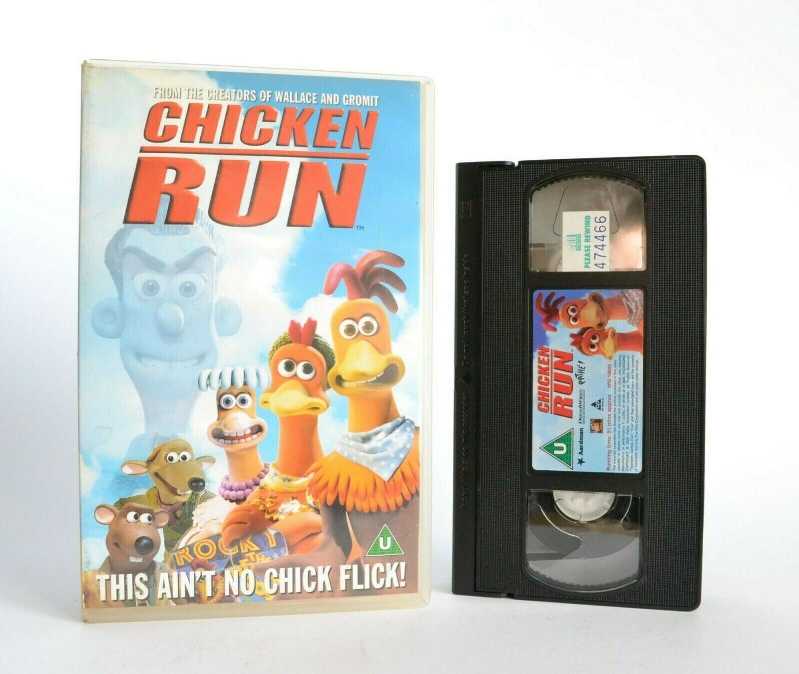 Chicken Run: Classic Animation - Large Box - Ex-Rental - Children's - Pal VHS-