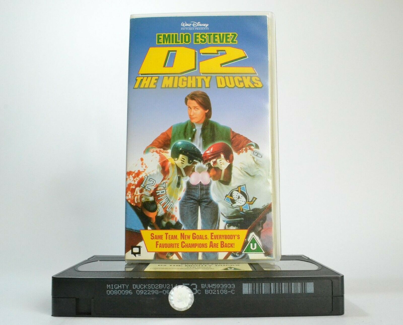 D2: The Mighty Ducks (1994): Ice Hockey Action [Disney] Emilio Estevez - Pal VHS-