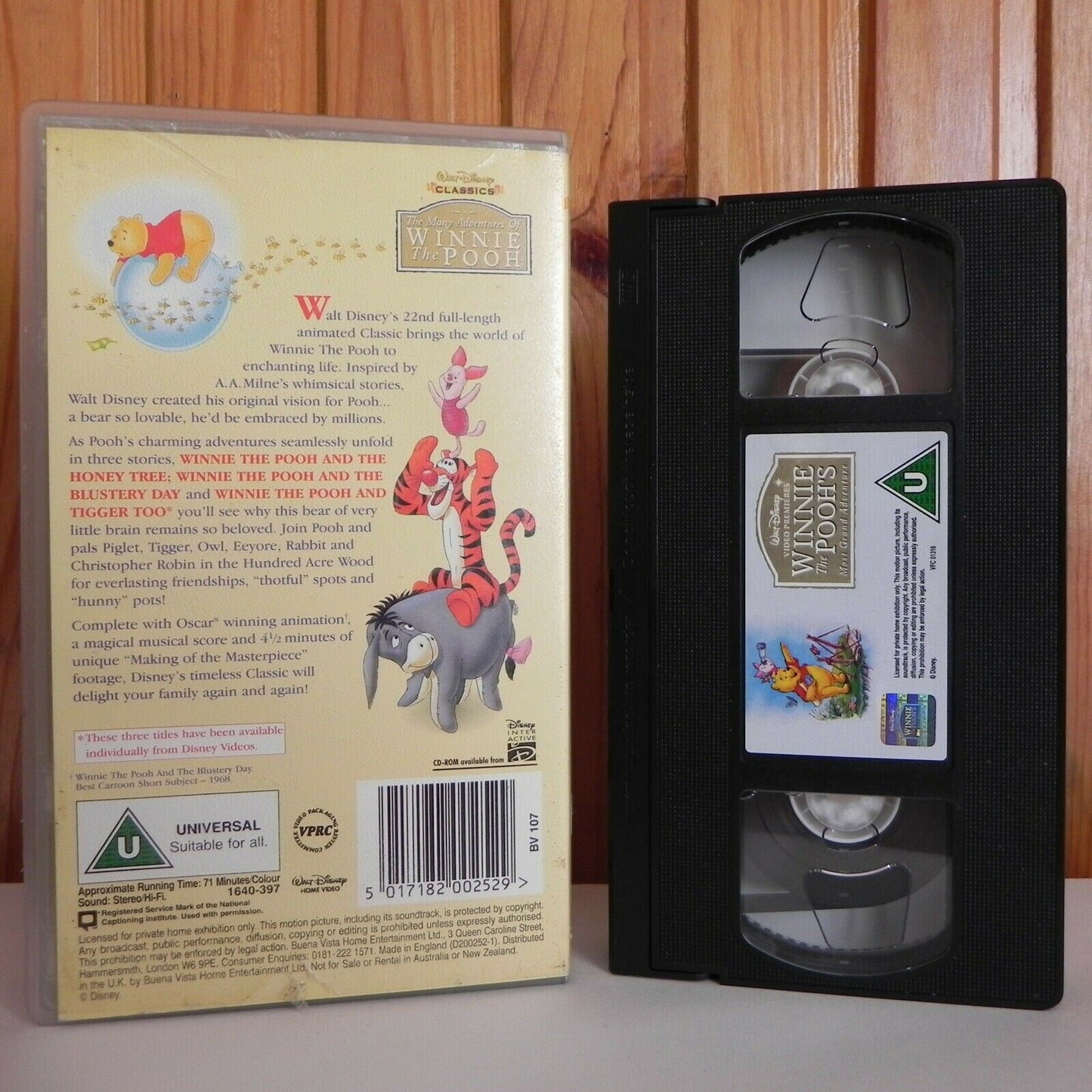 The Many Adventures Of Winnie The Pooh - Walt Disney Classics - Children's - VHS-