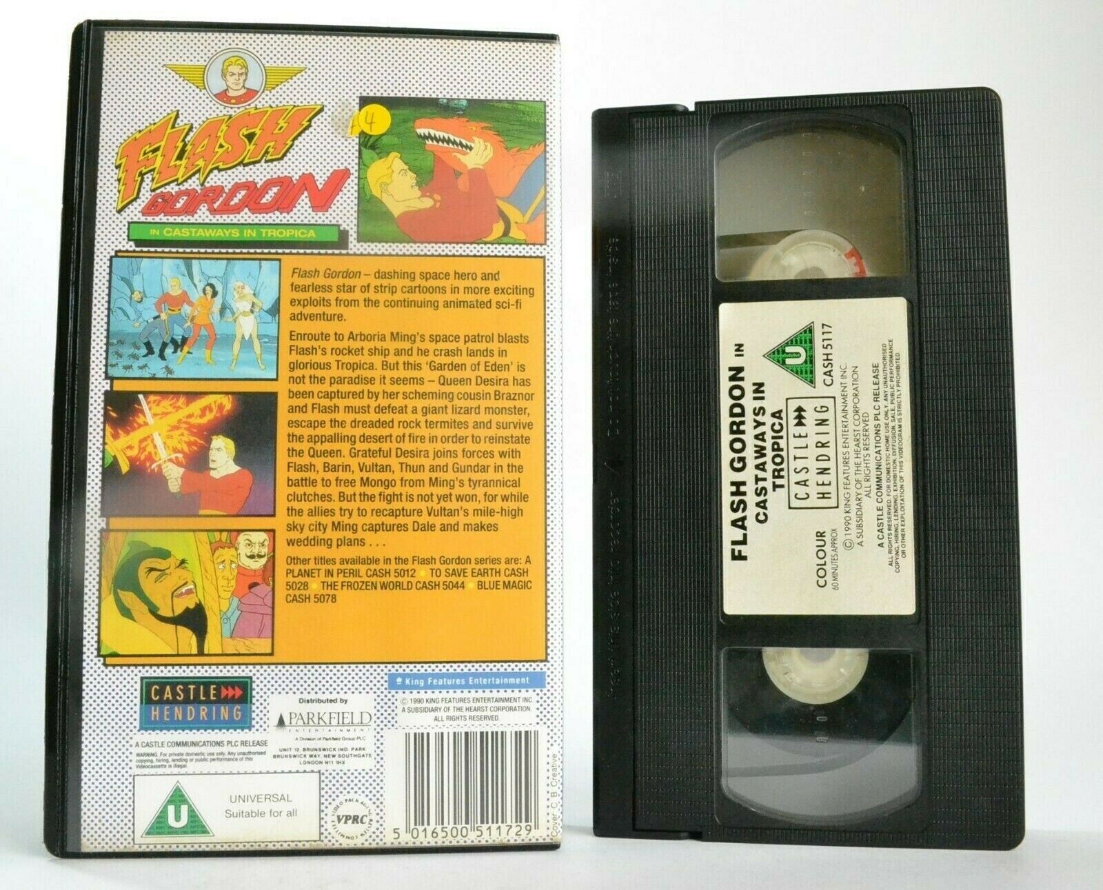 Flash Gordon: Castaways In Tropica - Action Adventures - Animated - Kids - VHS-