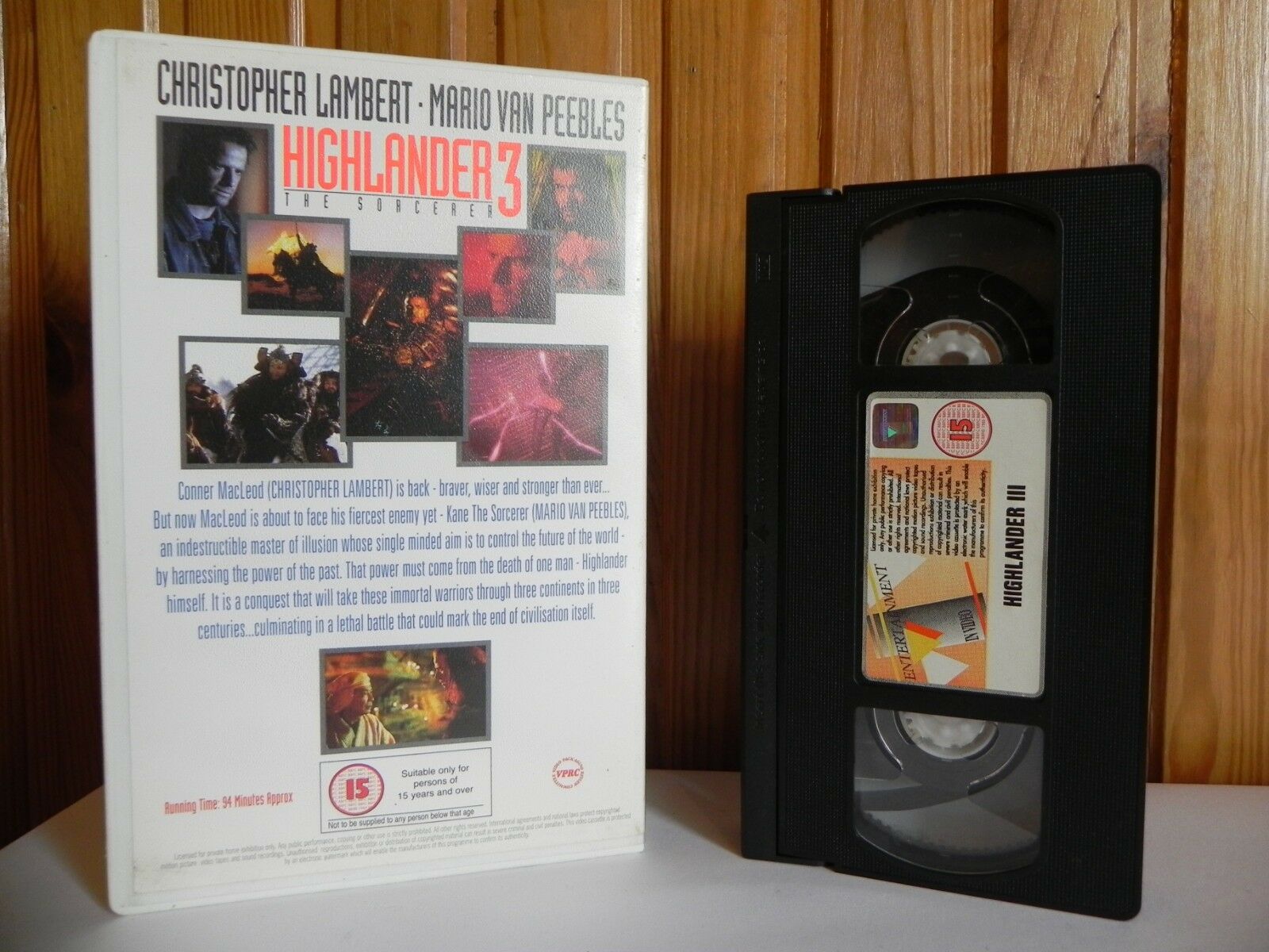 Highlander 3: The Sorcerer (1994); Action Fantasy [Large Box] Christopher Lambert - Pal VHS-