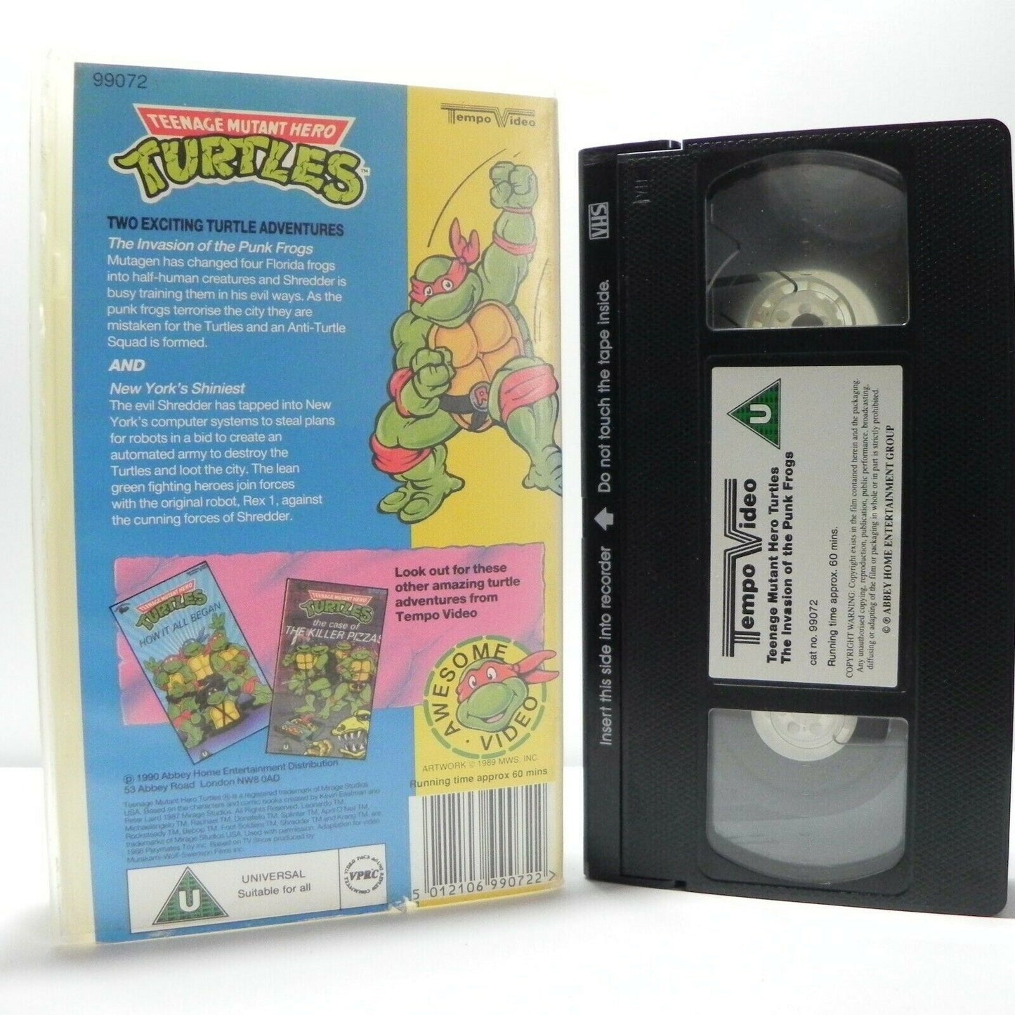 Teenage Mutant Hero Turtles: The Invasion Of The Punk Frogs - Animated - Pal VHS-