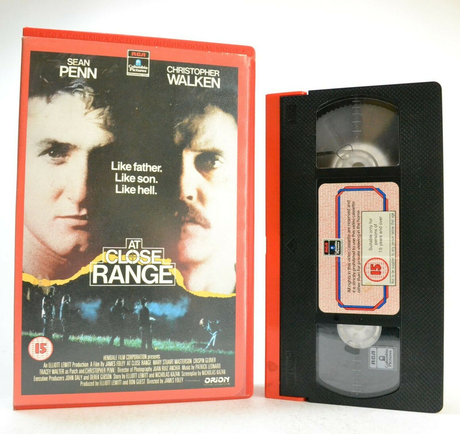 At Close Range: Sean Penn/Christopher Walken - Crime Drama - Large Box - VHS-