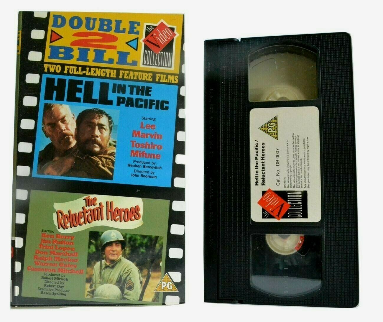Hell In The Pacific/The Reluctant Heroes: Double War Films - Lee Marvin - VHS-