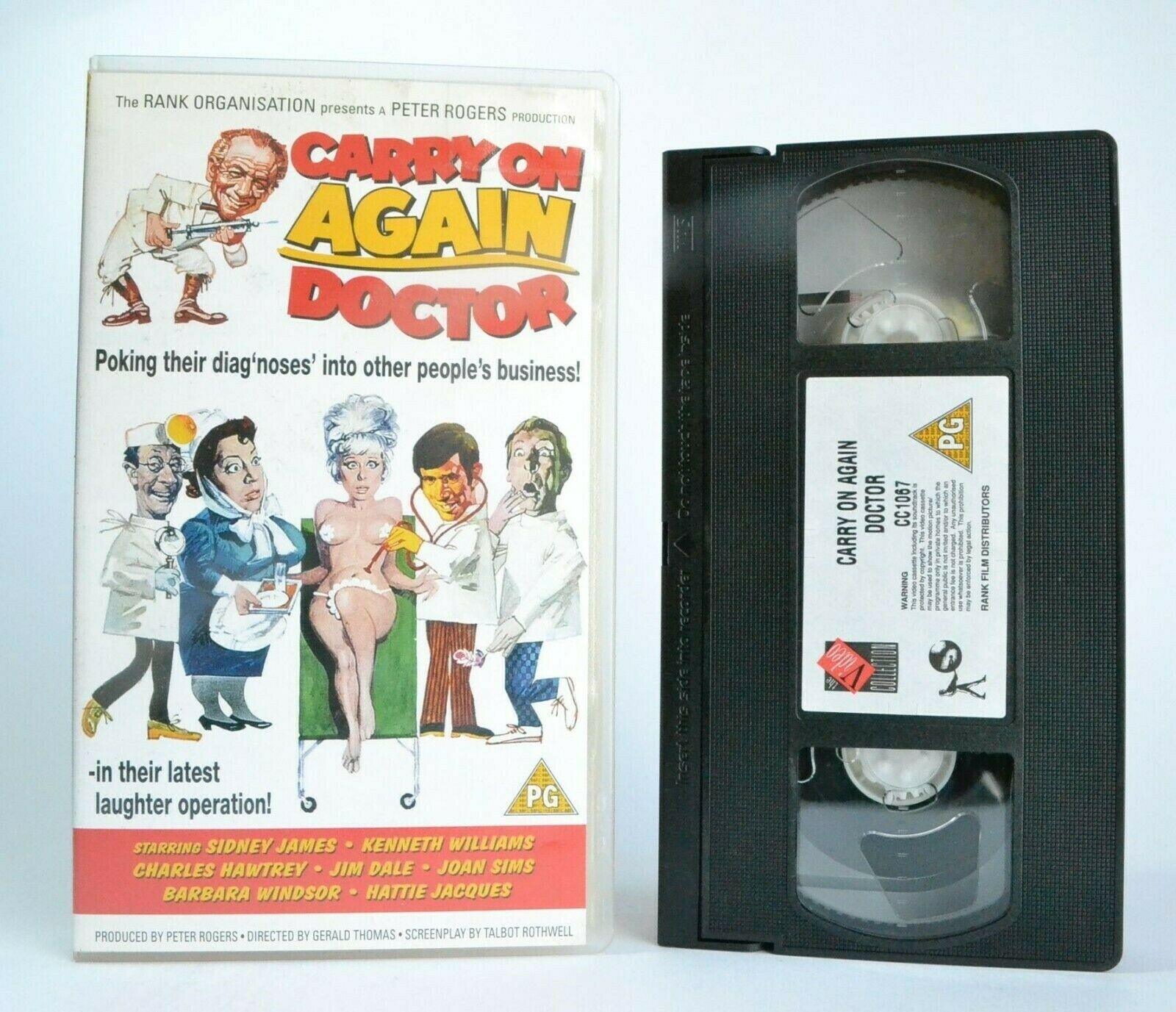 Carry On: Again Doctor (1967) - Medical Comedy - K.Williams/S.James - Pal VHS-