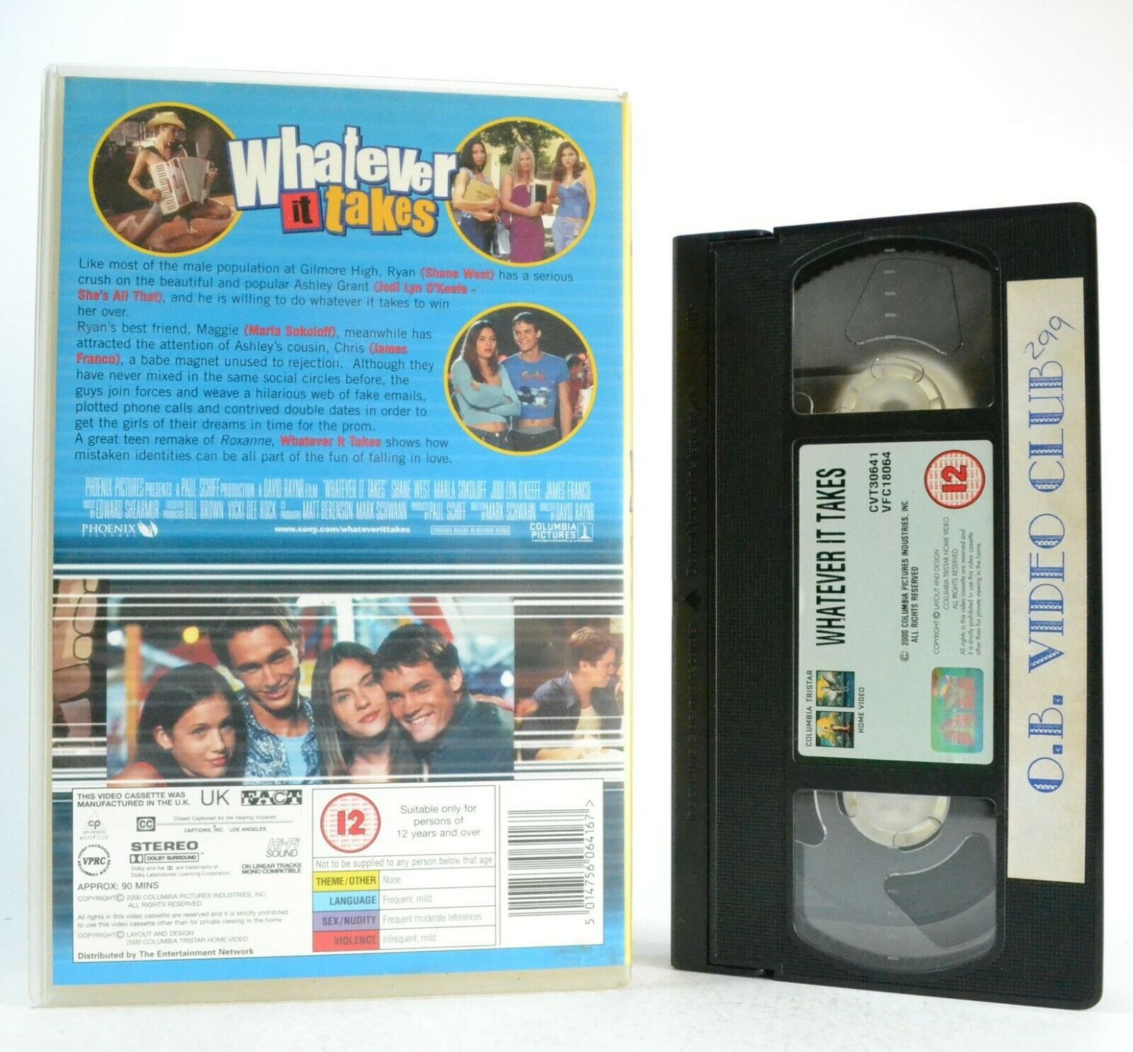 Whatever It Takes: Teen Comedy (2000) - Large Box - Ex-Rental - J.Franco - VHS-