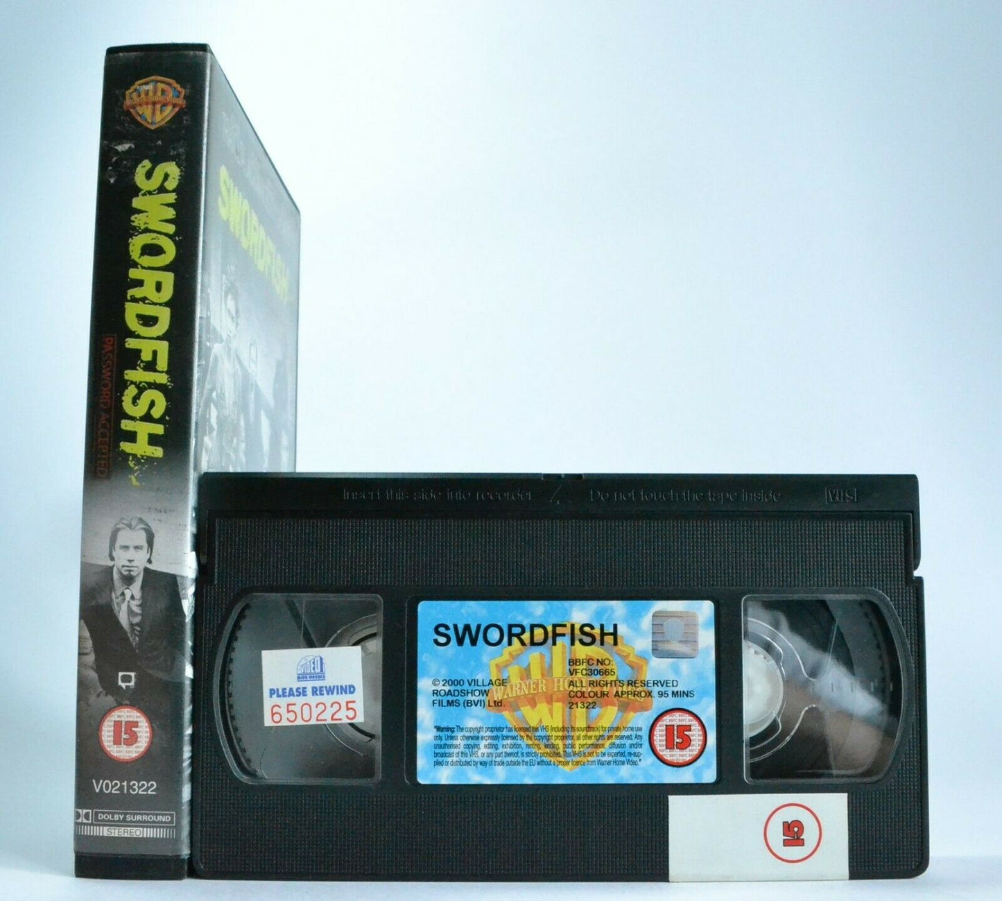 Swordfish: (2001) Warner - Action Thriller - John Travolta/Halle Berry - Pal VHS-
