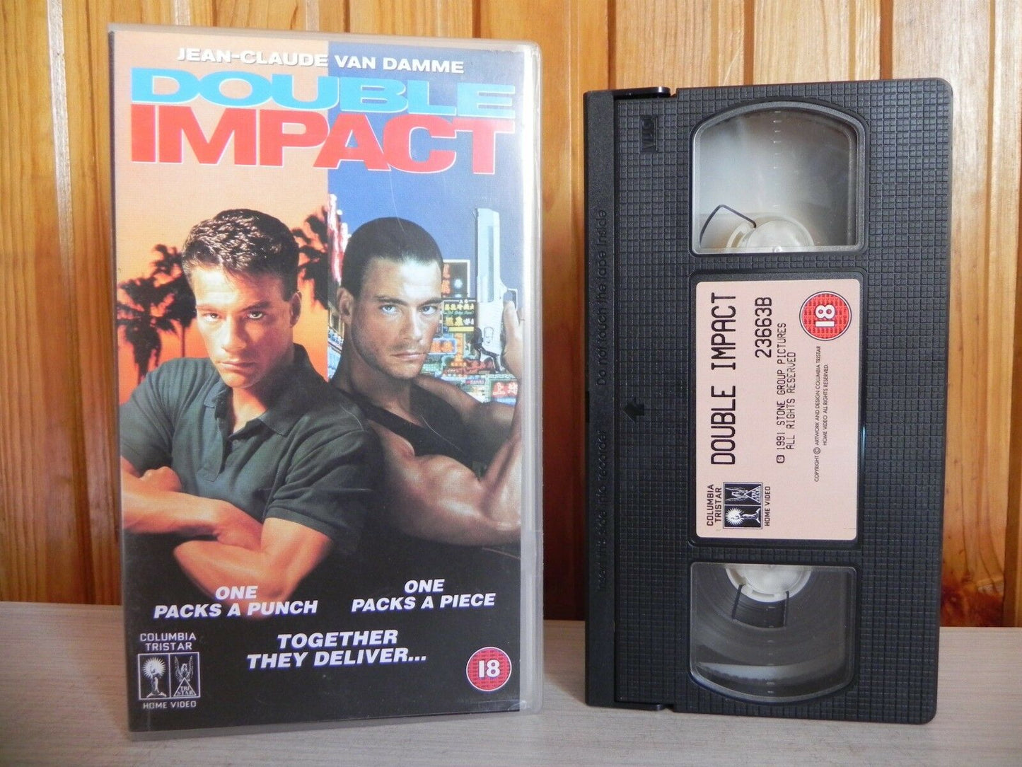 Double Impact - Van Damme - Martial Arts - Action - Columbia VHS - Pal - Video-