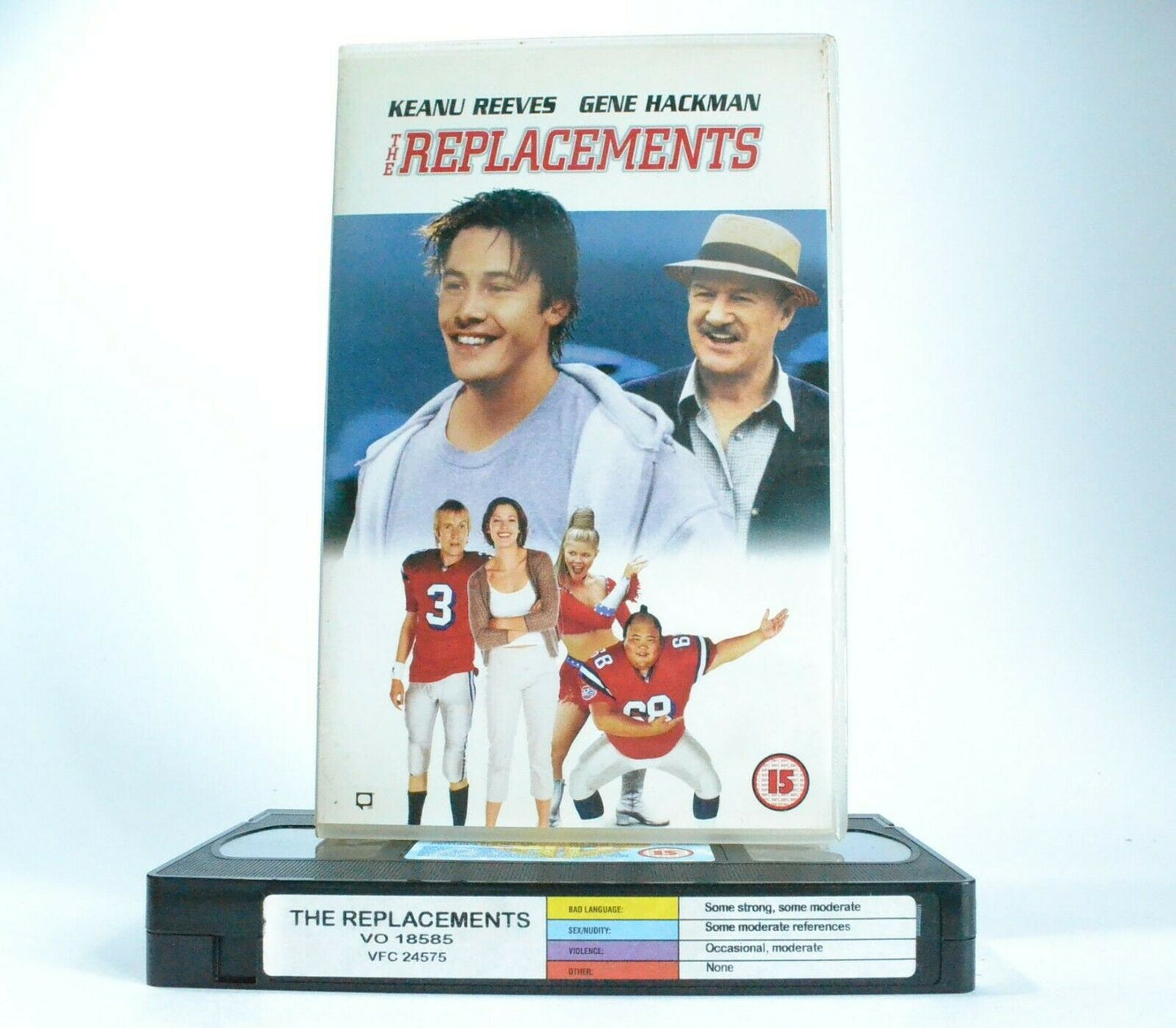 The Replacements: Sports Comedy (2000) - Large Box - K.Reeves/G.Hackman - VHS-