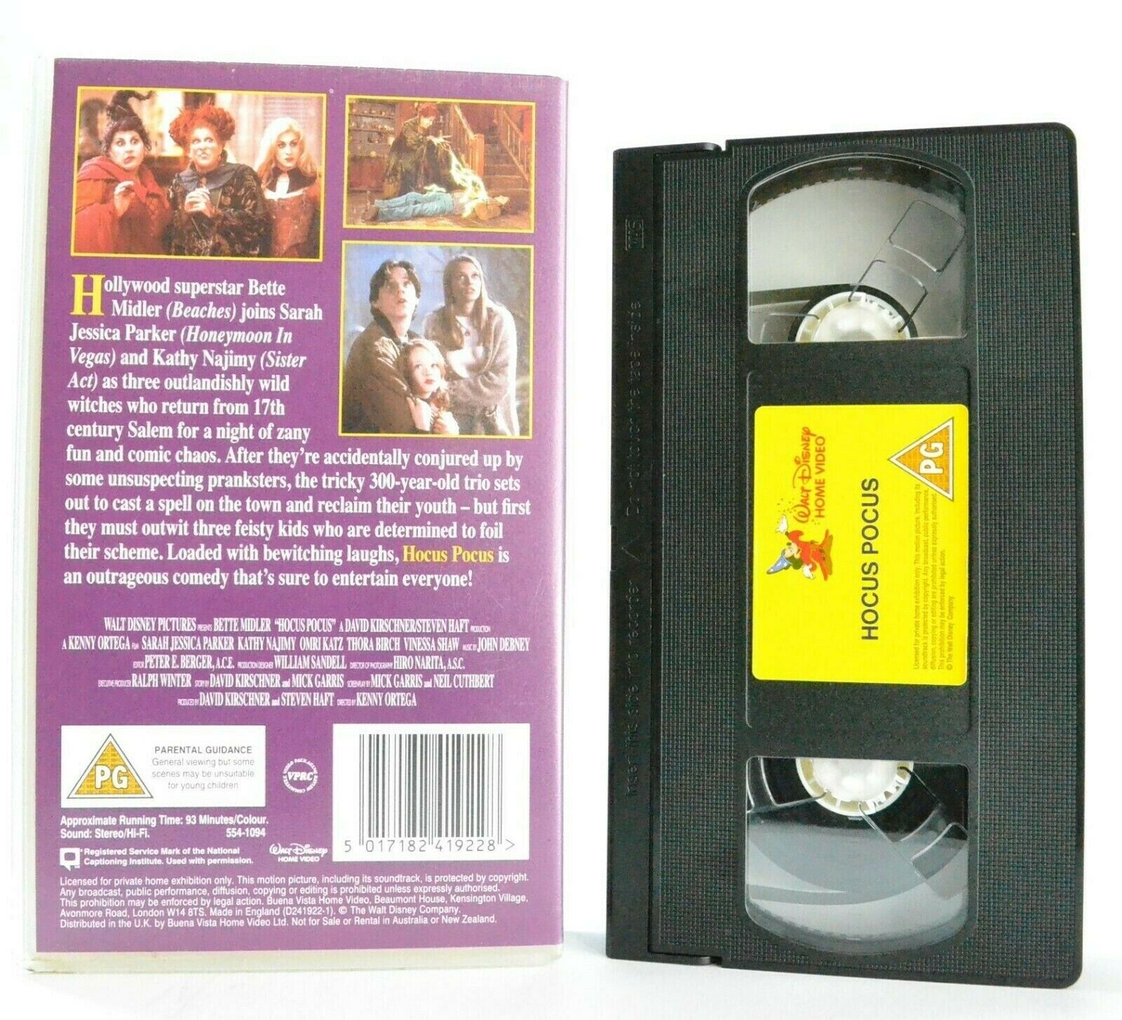 Hocus Pocus - Comedy - Walt Disney - Bette Midler/Sarah Jessica Parker - VHS-