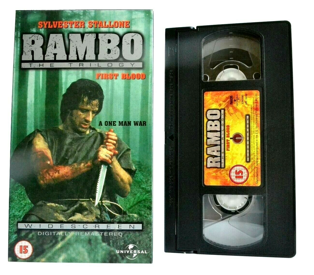 Rambo: First Blood - Digitally Remastered - Widescreen Action - S.Stallone - VHS-
