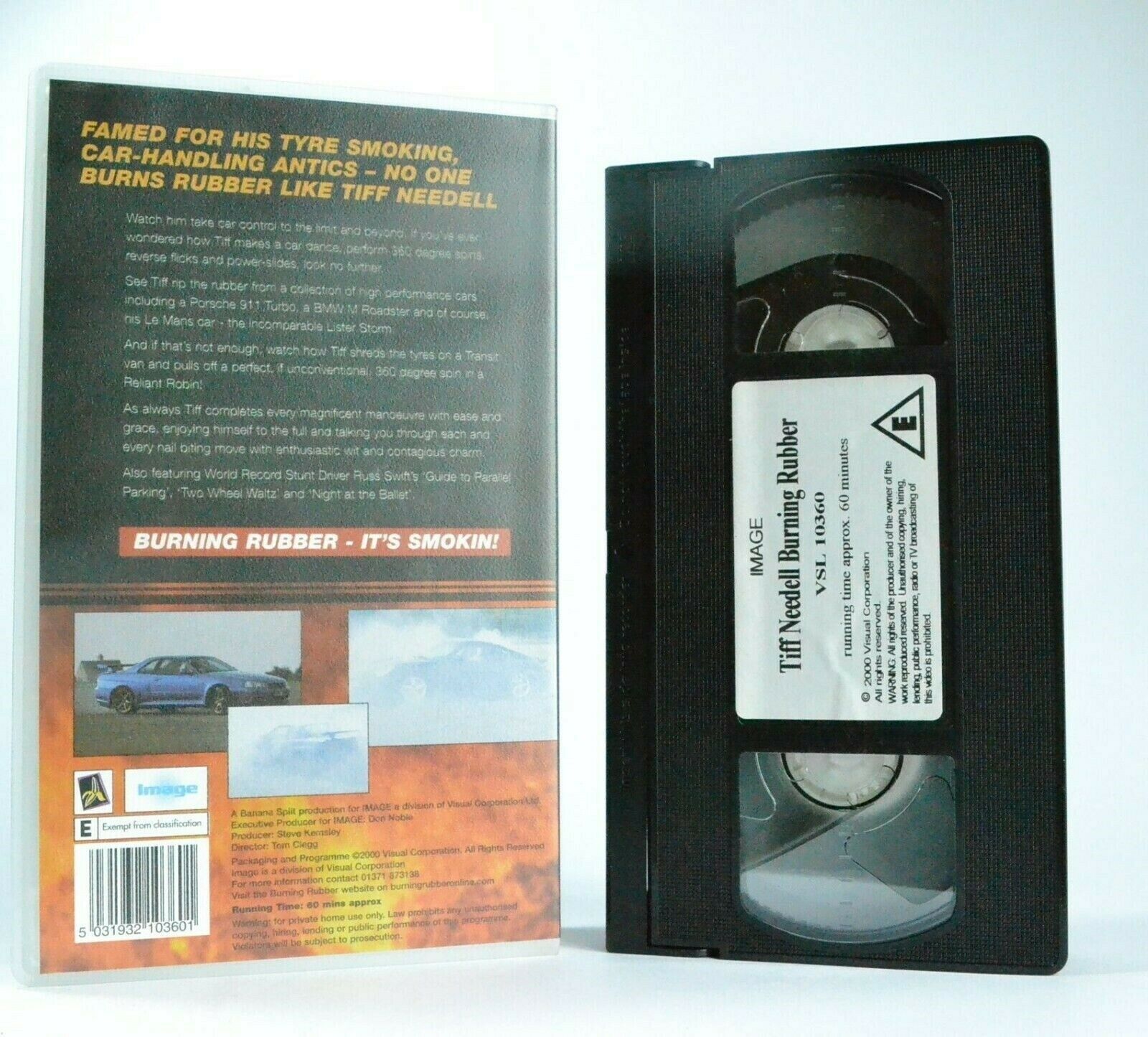 Burning Rubber: By Tiff Needell - Tyre Smoking Cars - Porsche 911 Turbo - VHS-
