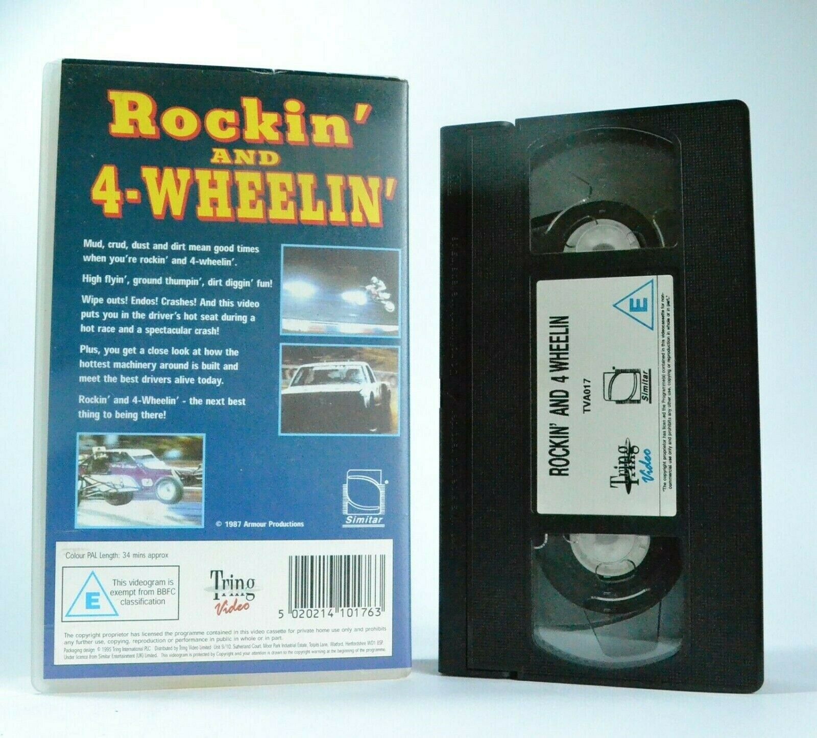 Rockin' And 4-Wheelin' - Fast Action - Car Crashes - Hot Stereo Soundtrack - VHS-