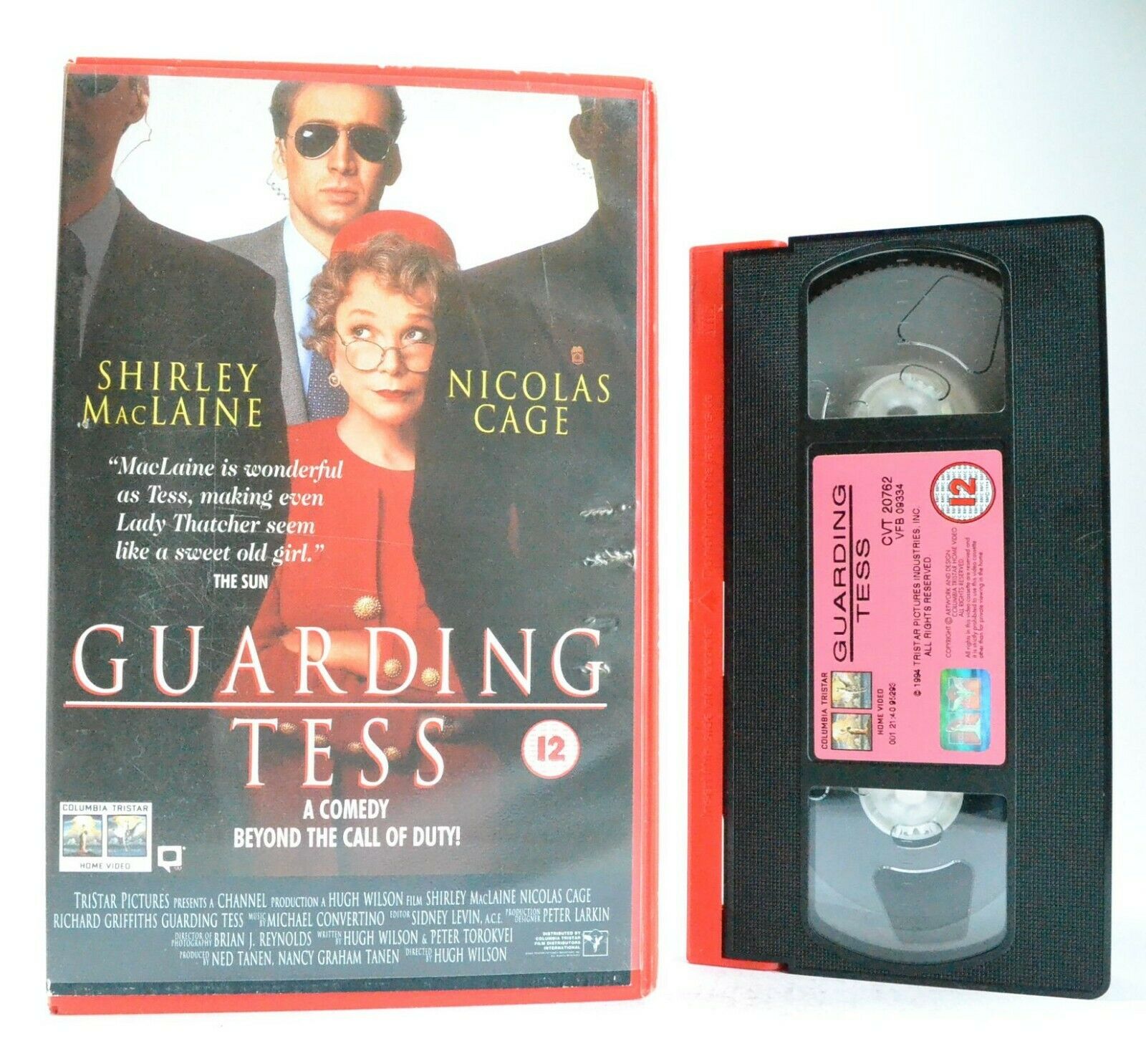 Guarding Tess: Columbia (1994) - Comedy - Large Box - S.MacLaine/N.Cage - VHS-