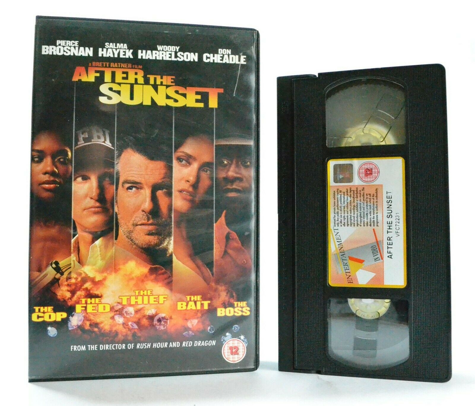 After The Sunset: A Brett Ratner Film - Action Comedy - Pierce Brosnan - Pal VHS-