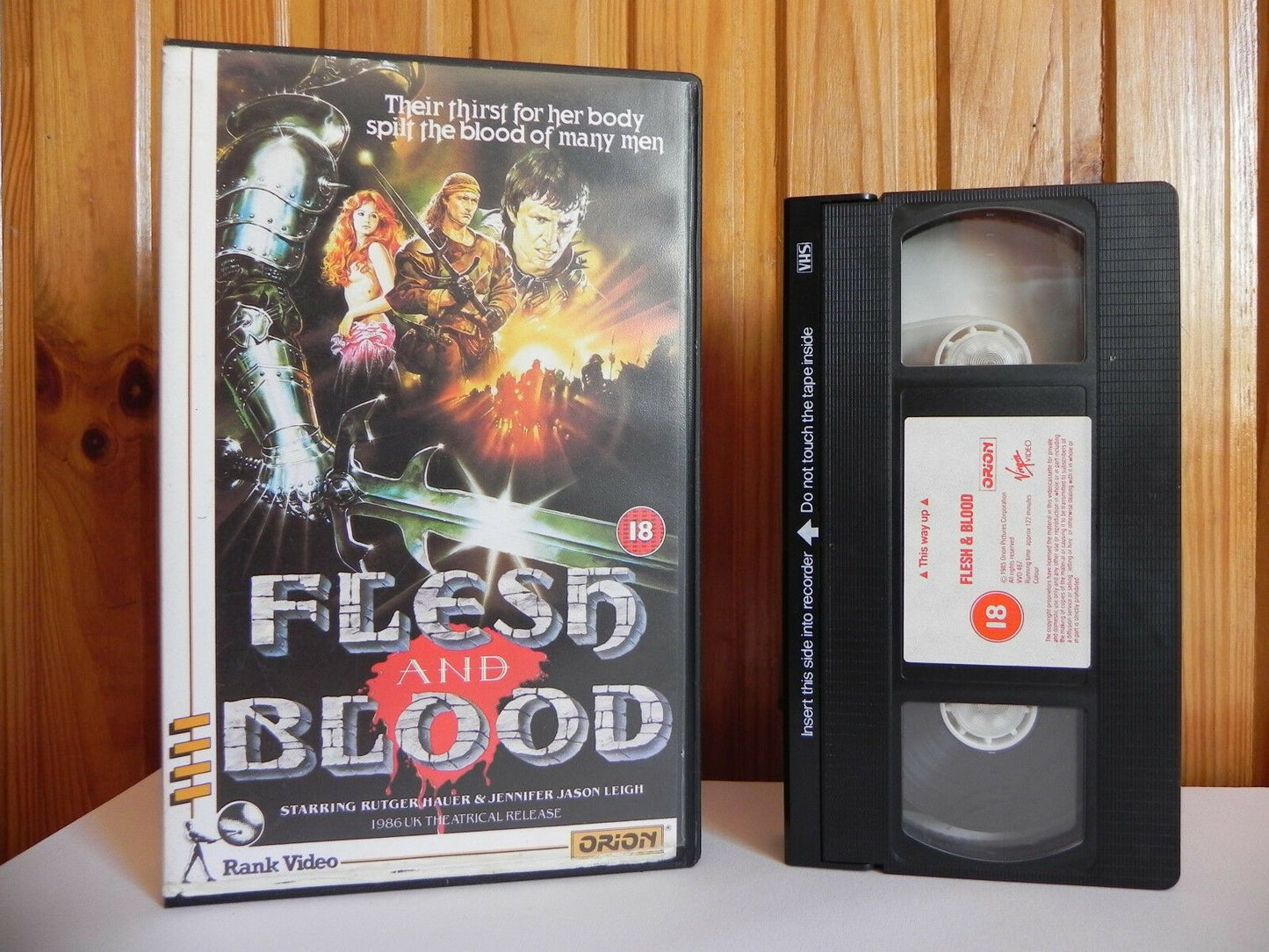 Flesh And Blood - Orion - Fantasy - Cert (18) - Rutger Hauer - Large Box - VHS-
