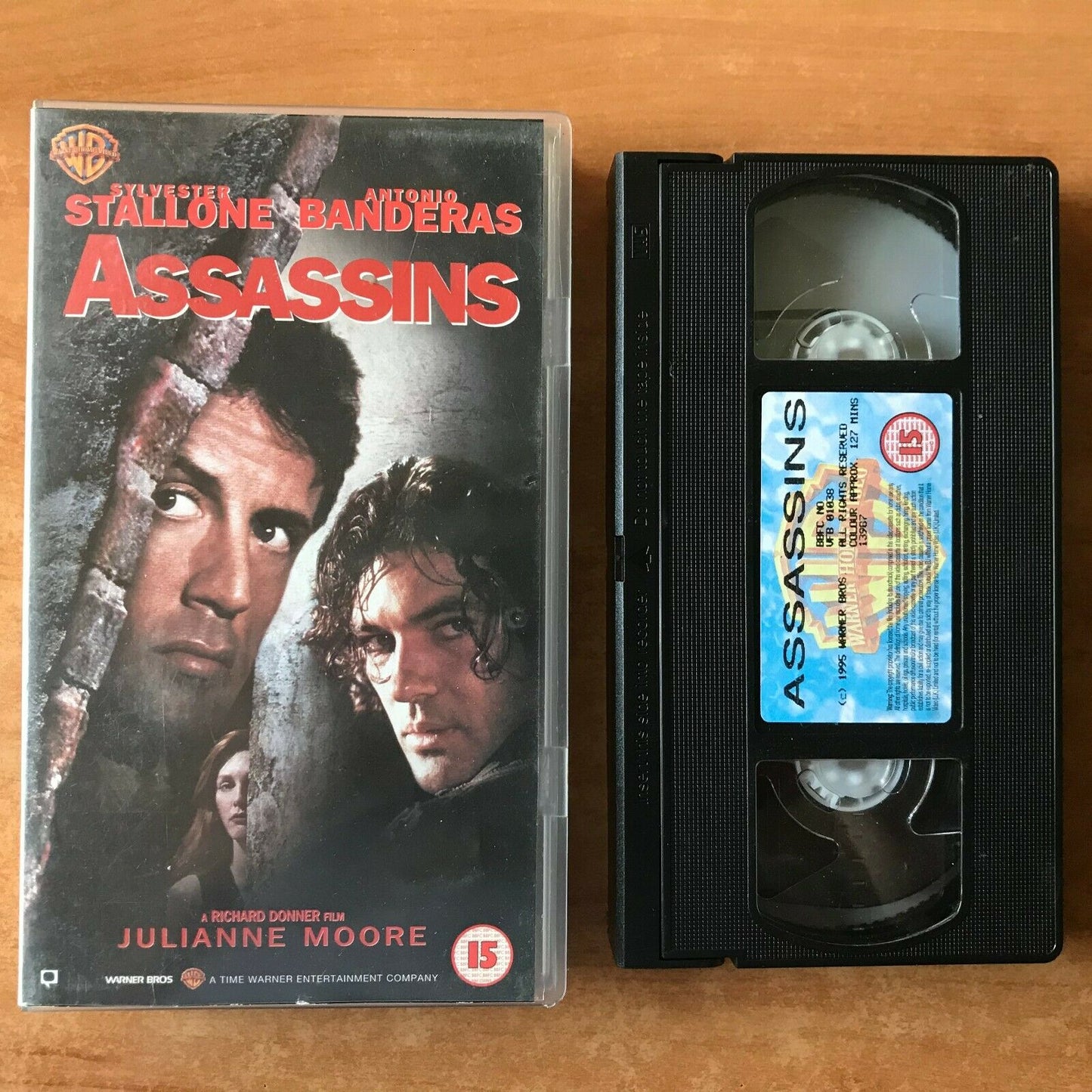 Assassins (1995): Stallone Vs Banderas - Action Thriller - Julianne Moore - VHS-