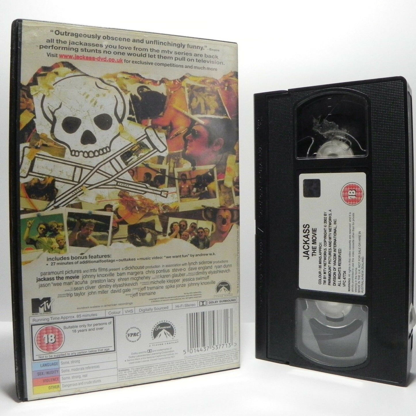 Jackass: The Movie - Special Edition - Large Box - J.Knoxville/B.Margera - VHS-