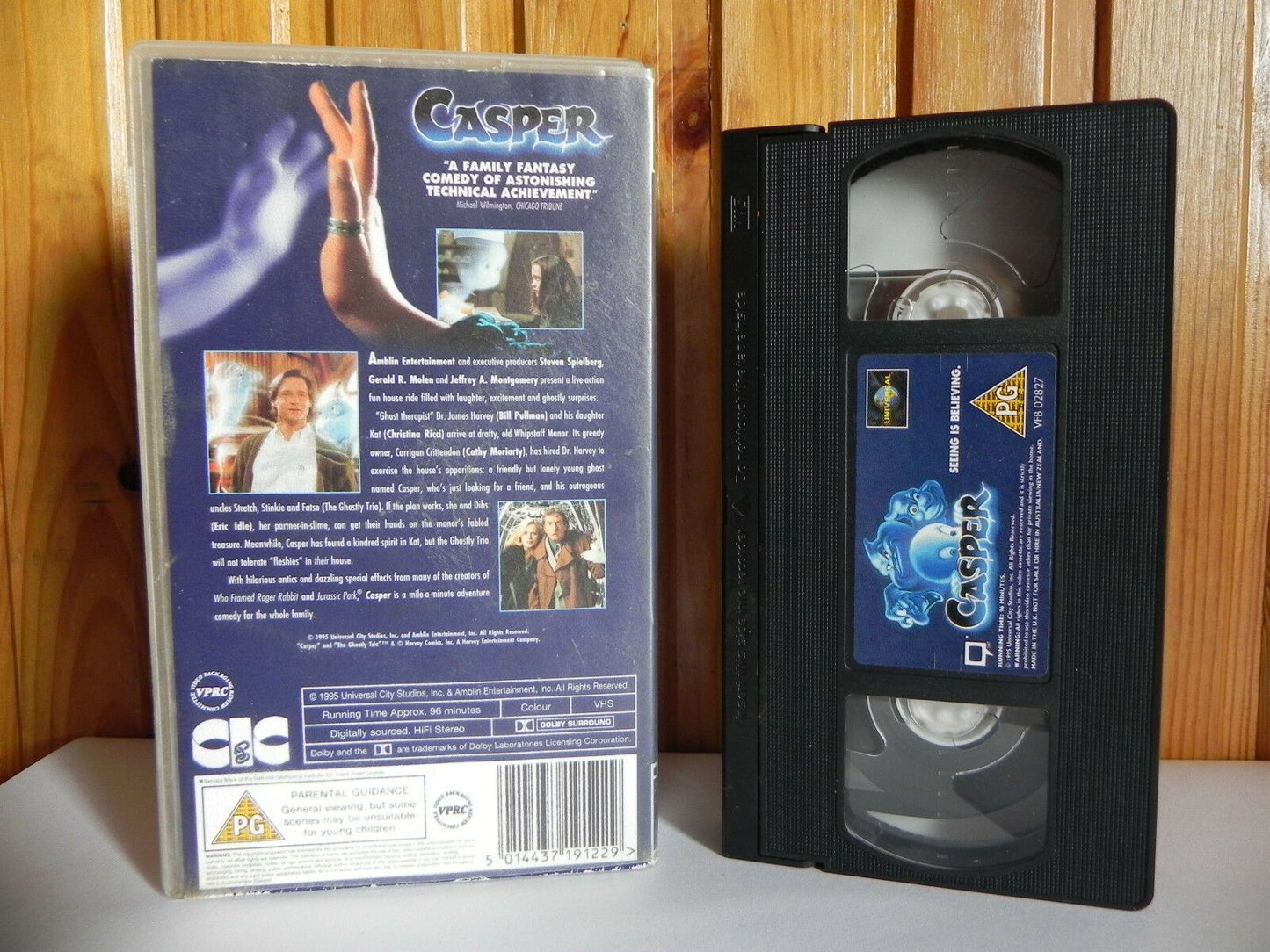 Casper - Small Box - Universal - Home Release - Family - Christina Ricci - VHS-
