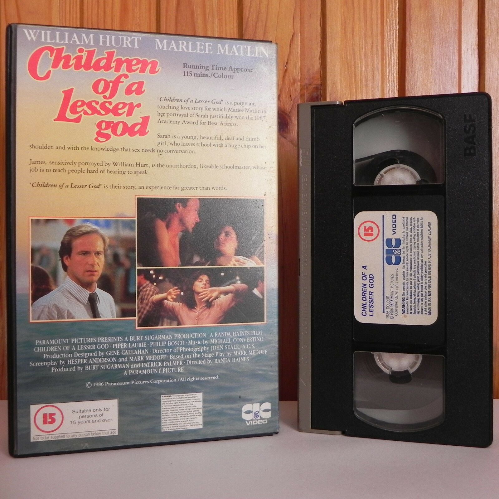 Children Of A Lesser God - Large Box - CIC Video - Romance - William Hurt - VHS-