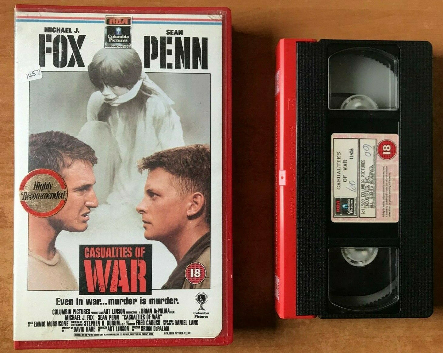 Casaualties Of War - Crime Drama [Large Box] Michael J. Fox/Sean Penn - Pal VHS-