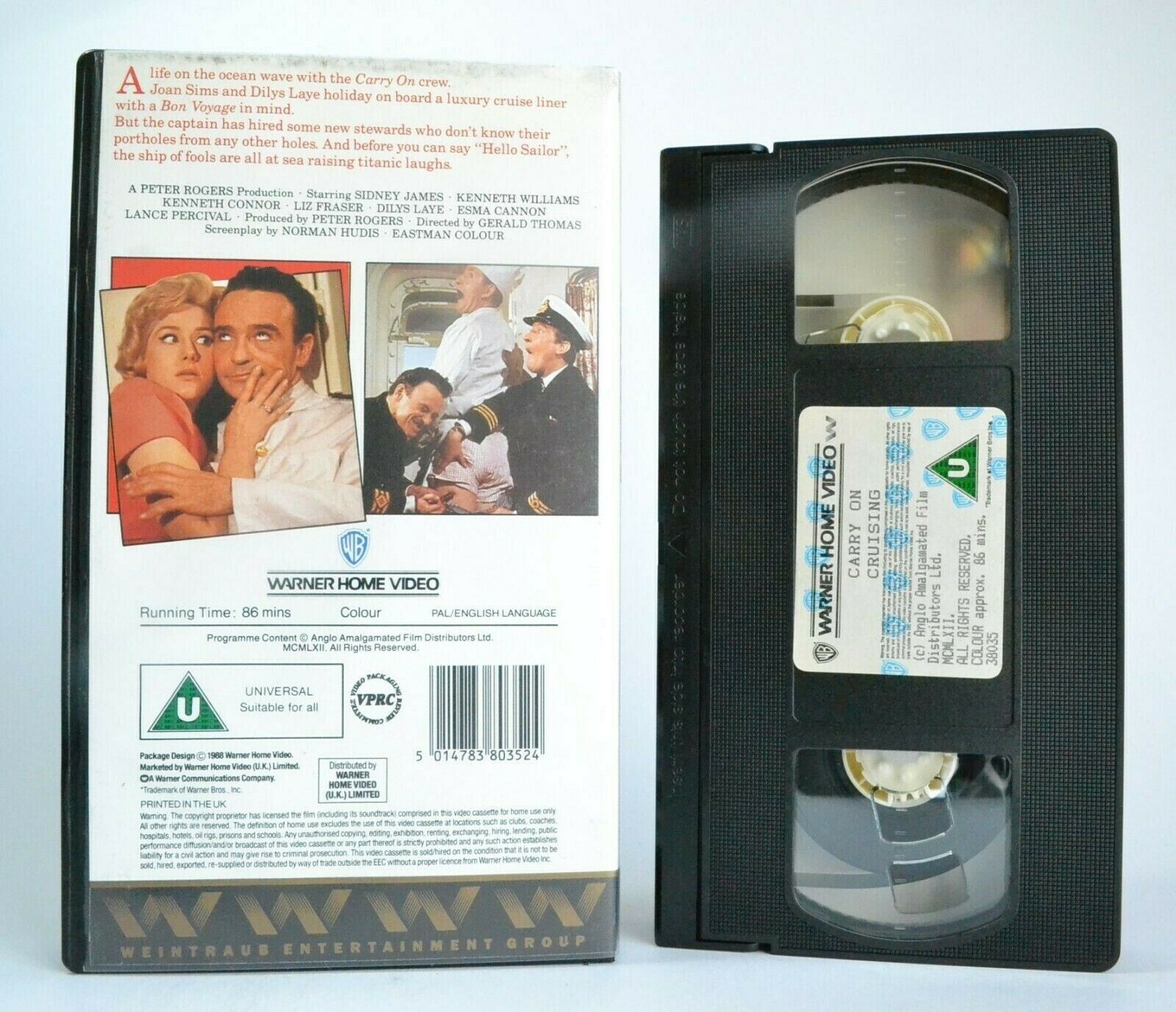 Carry On: Cruising - (1989) Warner Release - British Comedy - Sidney James - VHS-