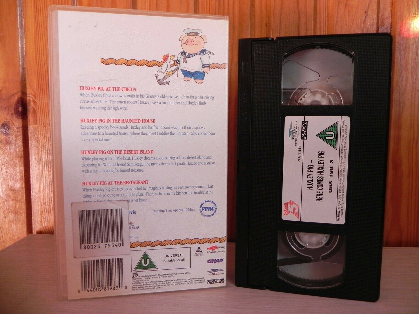 Here Comes Huxley Pig: By Rodney Peppe - Animated Adventures - Kids - Pal VHS-