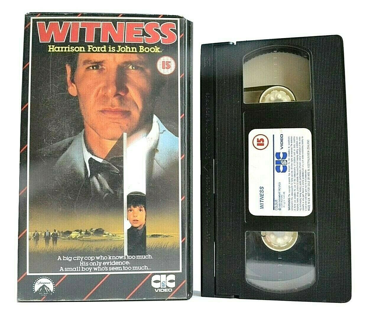 Witness (1985); [Peter Weir] - Neo-Noir Crime Thriller - Harrison Ford - Pal VHS-