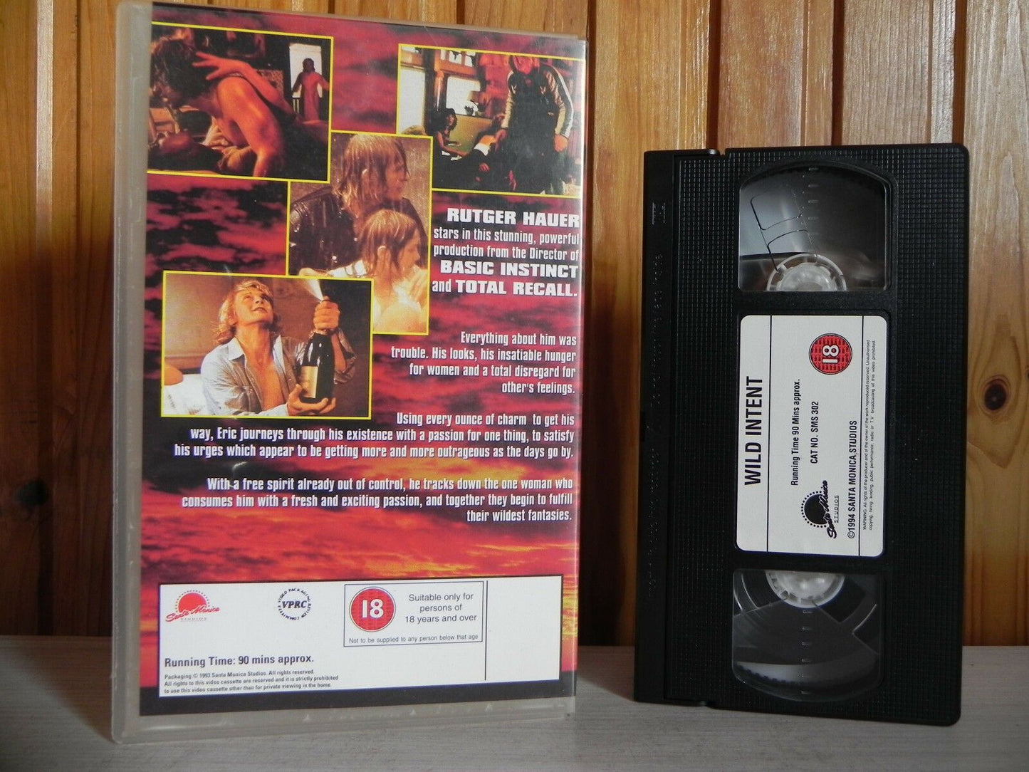 Wild Intent - Santa Monica Studios - Romance - Rutger Hauer - Large Box - VHS-