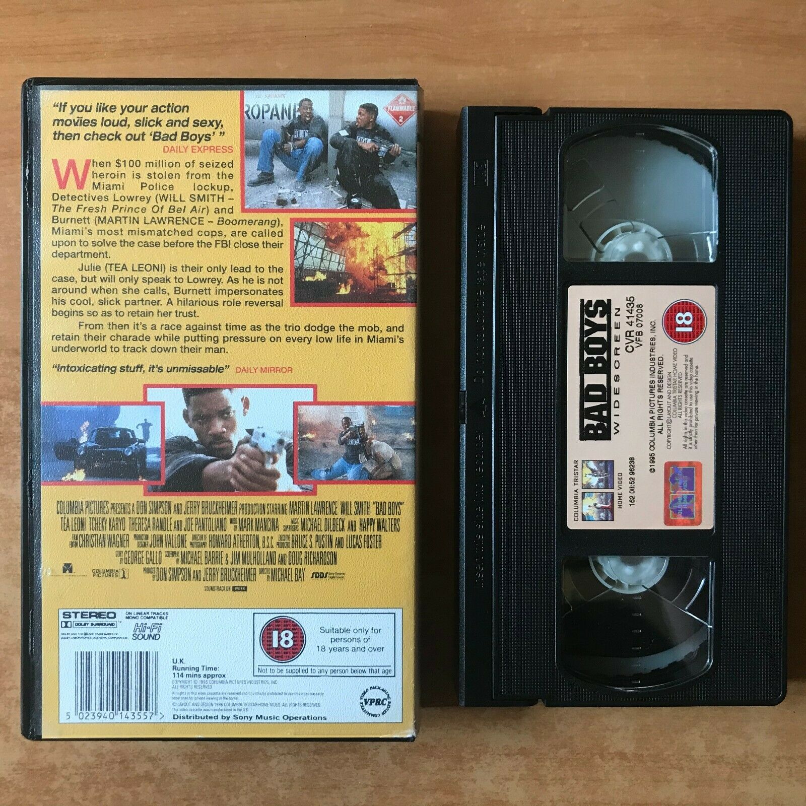Bad Boys (1995); [Michael Bay]: Explosive Action - Widescreen - Will Smith - VHS-