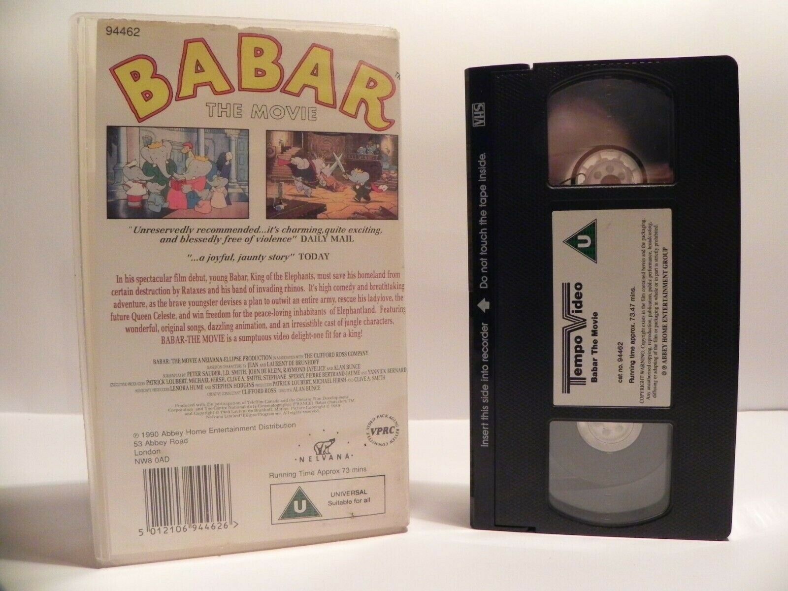 Babar: The Movie - Charming Story - Exciting Adventures - Children's - Pal VHS-