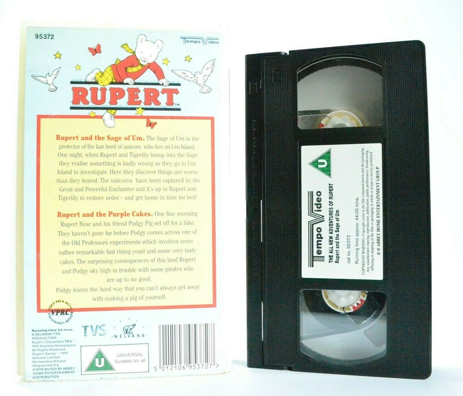 Rupert: The All New Adventures - Fully Animated - Two Episodes - Kids - Pal VHS-