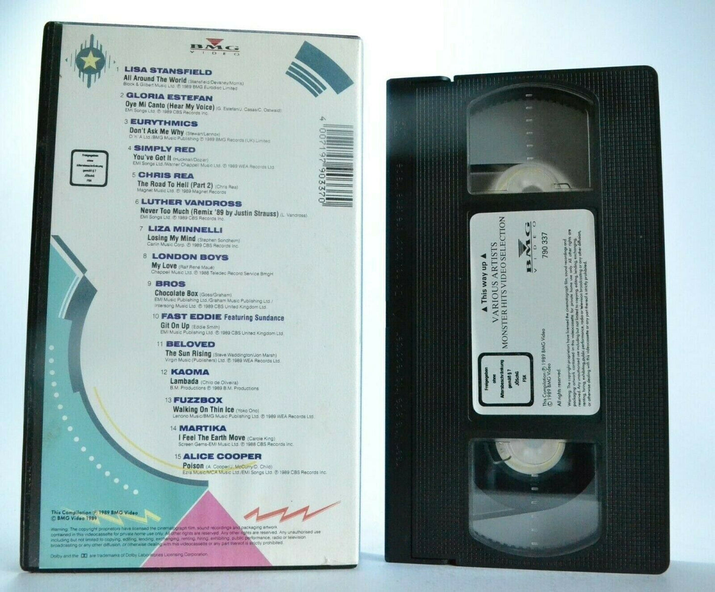 Monster Hits Video Sellection: Eurythmics - Alice Cooper - Chrise Rea - Pal VHS-