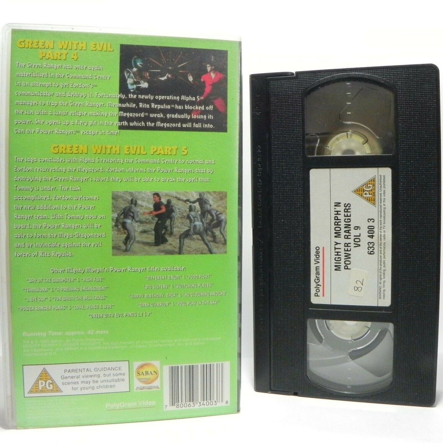 Mighty Morph'n Power Rangers: Green With Evil, Parts 4 And 5 - Children's - VHS-