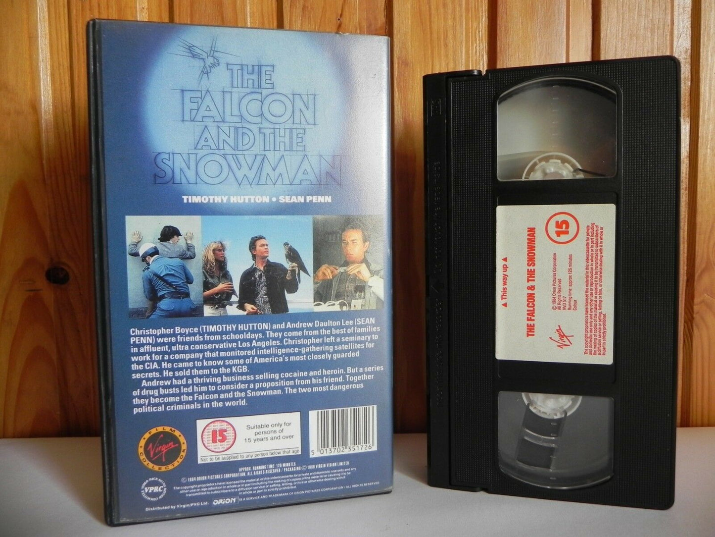 The Falcon & The Snowman - Virgin - Criminal - Timothy Hutton - Sean Penn - VHS-