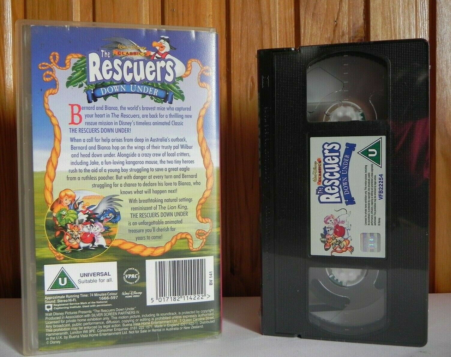 The Rescuers: Down Under - Brand New Sealed - Walt Disney - Children's - VHS-