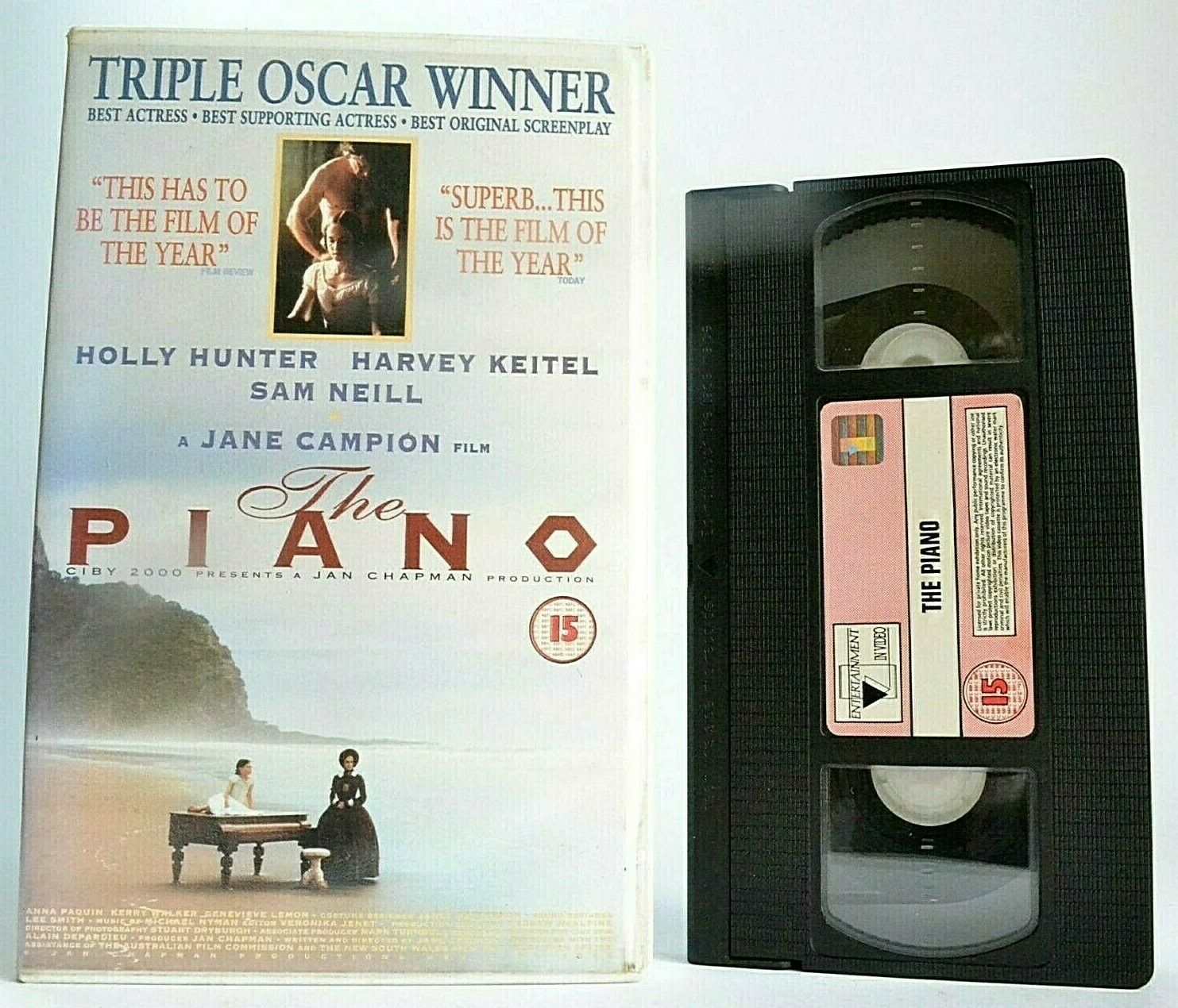 The Piano (1993): Victorian Romance - Large Box - Harvey Keitel/Sam Neill - VHS-