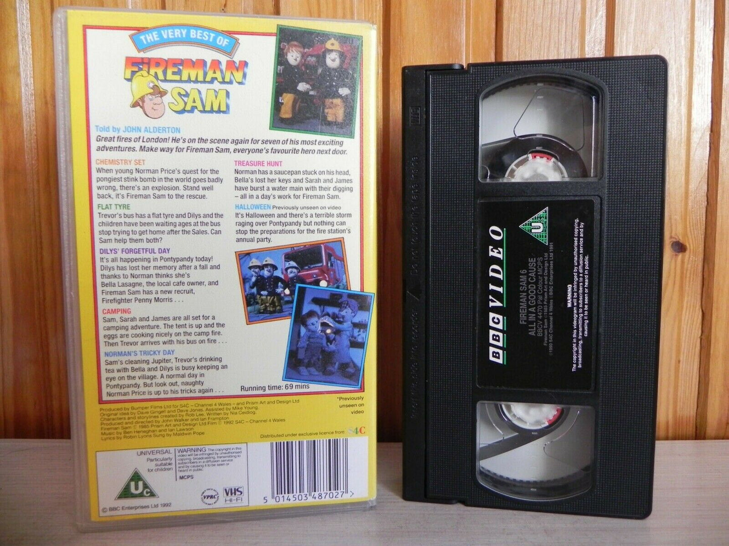 The Very Best Of Fireman Sam - BBC - 7 Sparkling Adventures - Childrens - VHS-
