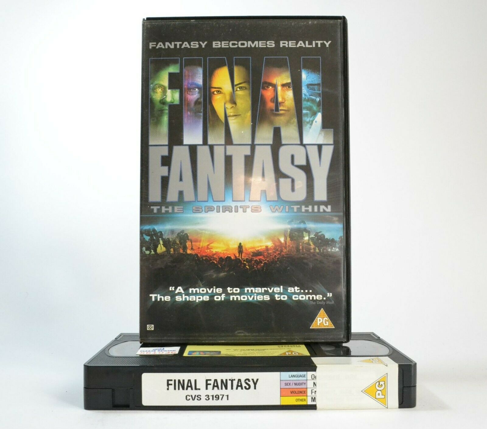 Final Fantasy: The Spirit Within - Animated Sci-Fi (2001) - Large Box - Pal VHS-