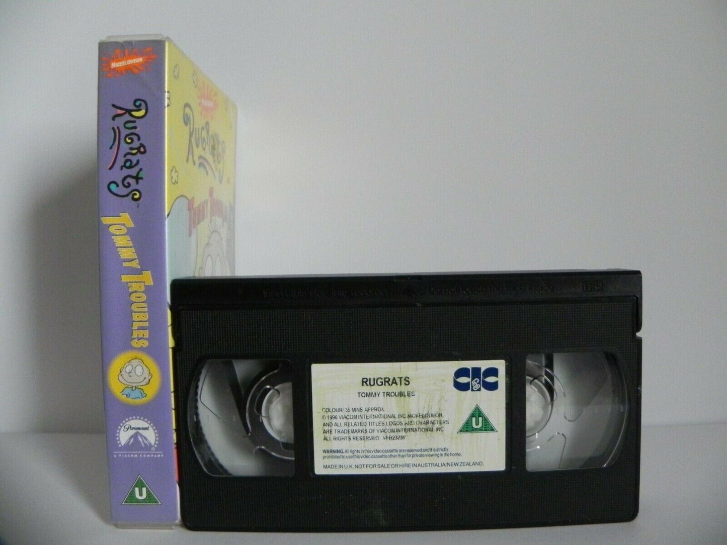 Rugrats: Tommy Troubles - 3 Big Cartoons - Animated Adventures - Kids - Pal VHS-
