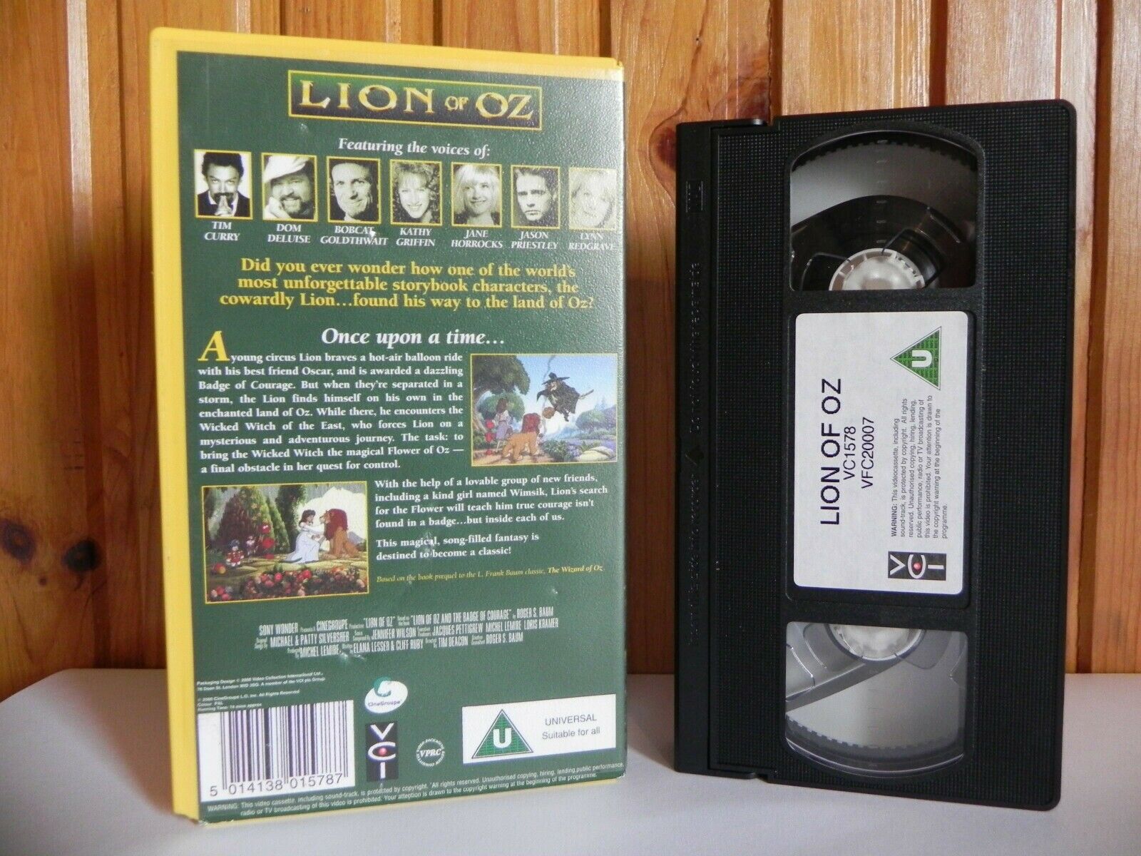 Lion Of Oz - VCI - Animated - Tim Curry - Kathy Griffin - Children's - Pal VHS-