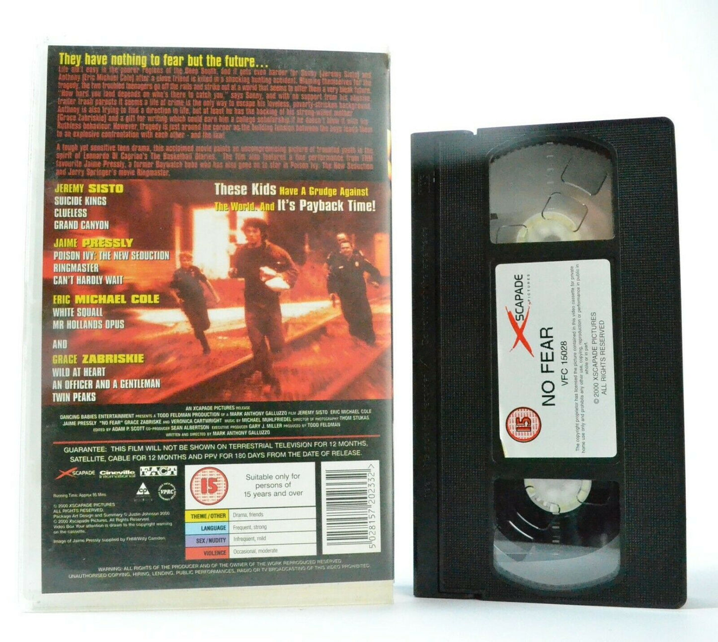 No Fear: Teen Drama (2000) - Large Box - Jaime Pressly/Jeremy Sisto - Pal VHS-