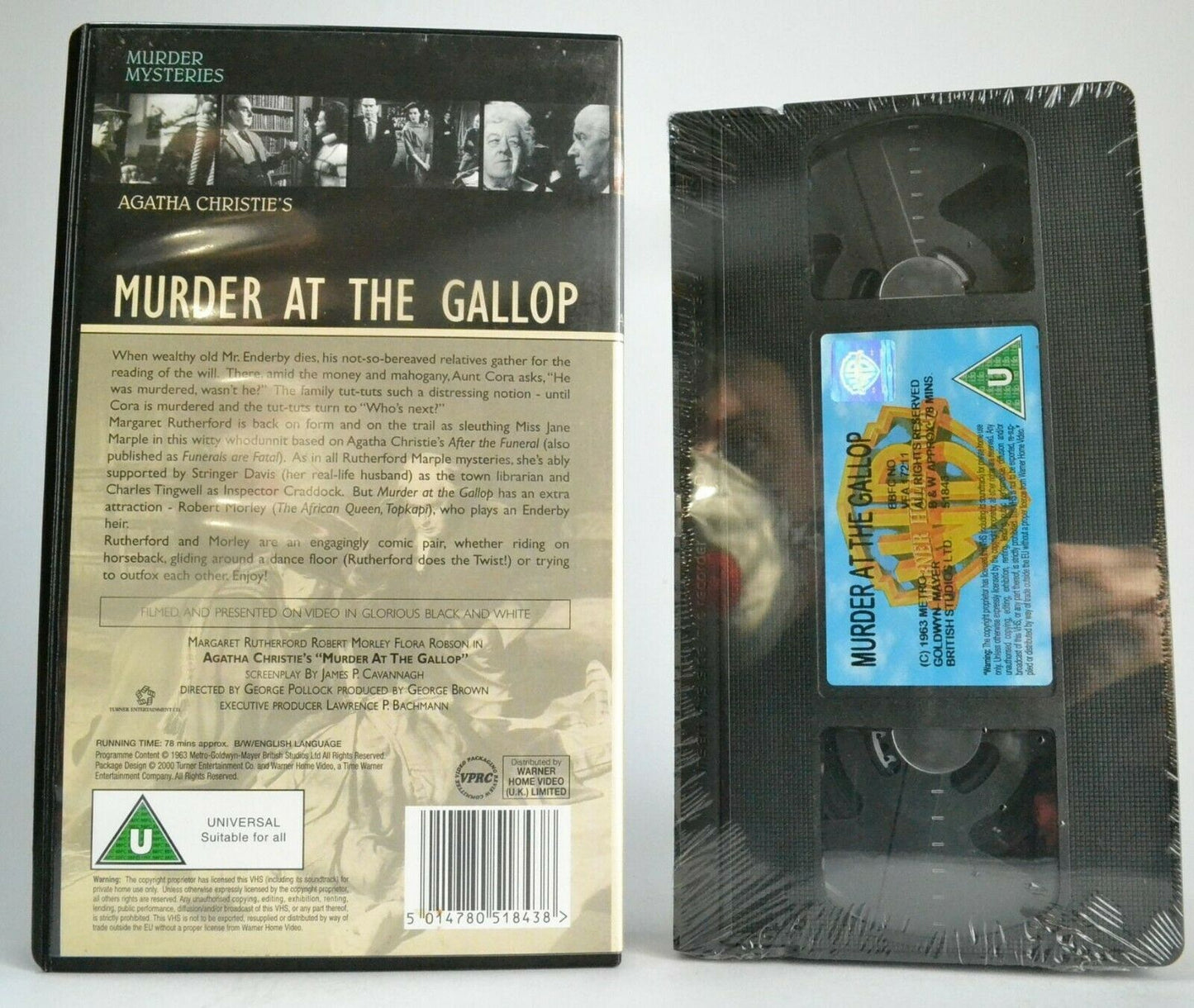 Murder At The Gallop; [Agatha Christie]: Drama (New Sealed) Robert Morley - VHS-