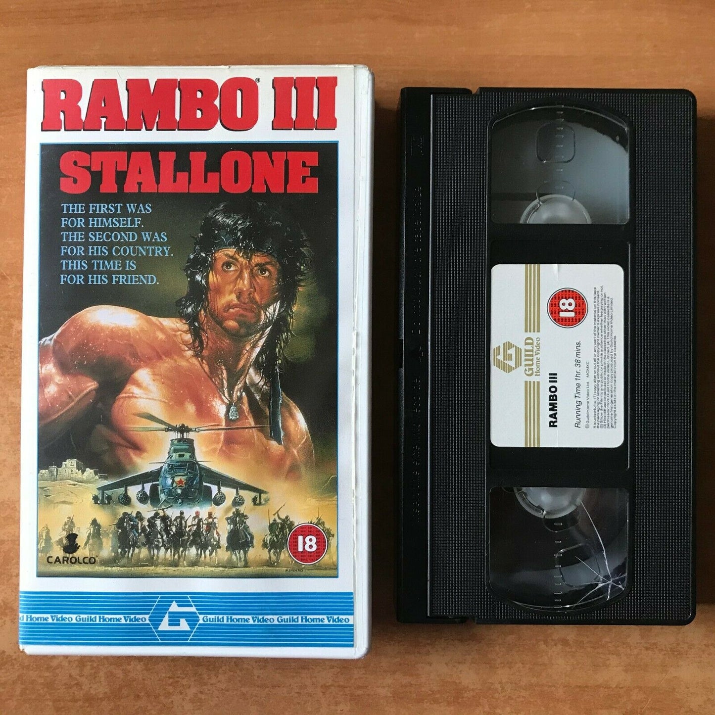 Rambo 3 (1988) Afghanistan Action; Sylvester Stallone / Richard Crenna - Pal VHS-