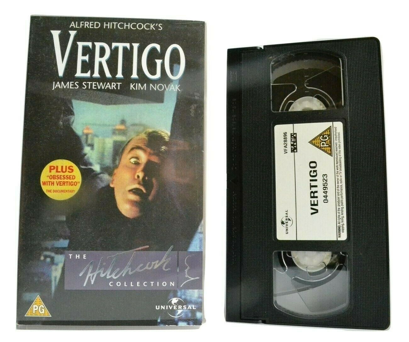 Vertigo; [Alfred Hitchcock] - Mystery Thriller - James Stewart / Kim Noval - VHS-